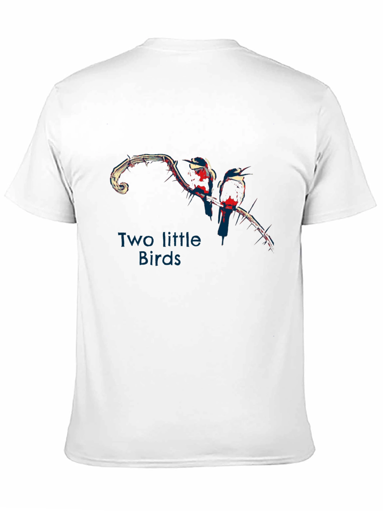 Two Little Birds Graphic Black T-Shirt