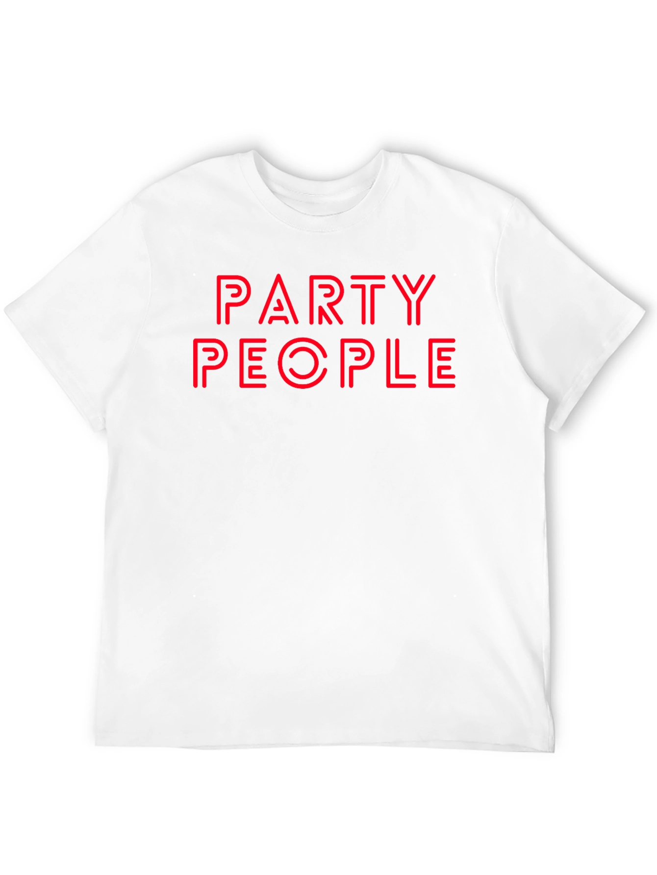 Party People Graphic Tee - Bold Red on Black