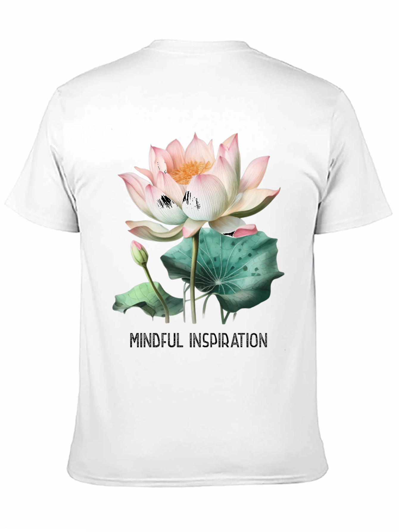 Mindful Inspiration Lotus Graphic Tee - Black