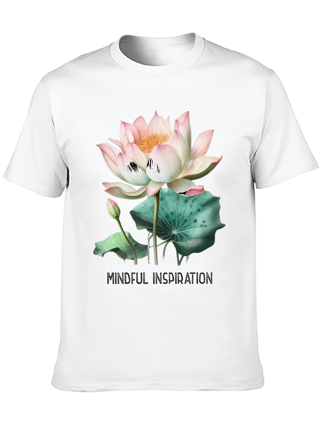 Mindful Inspiration Lotus Graphic Tee - Black