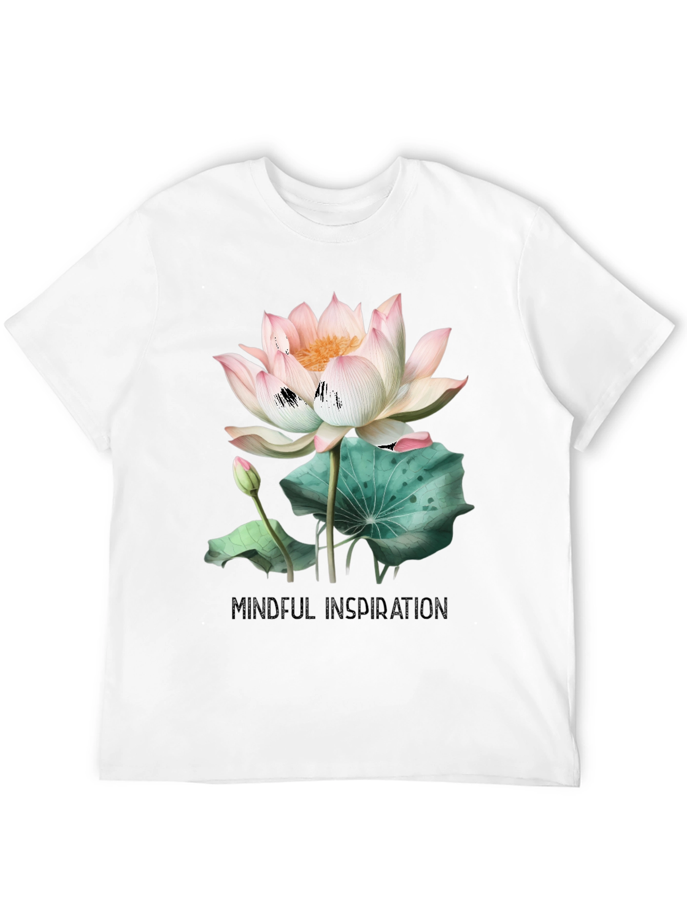 Mindful Inspiration Lotus Graphic Tee - Black