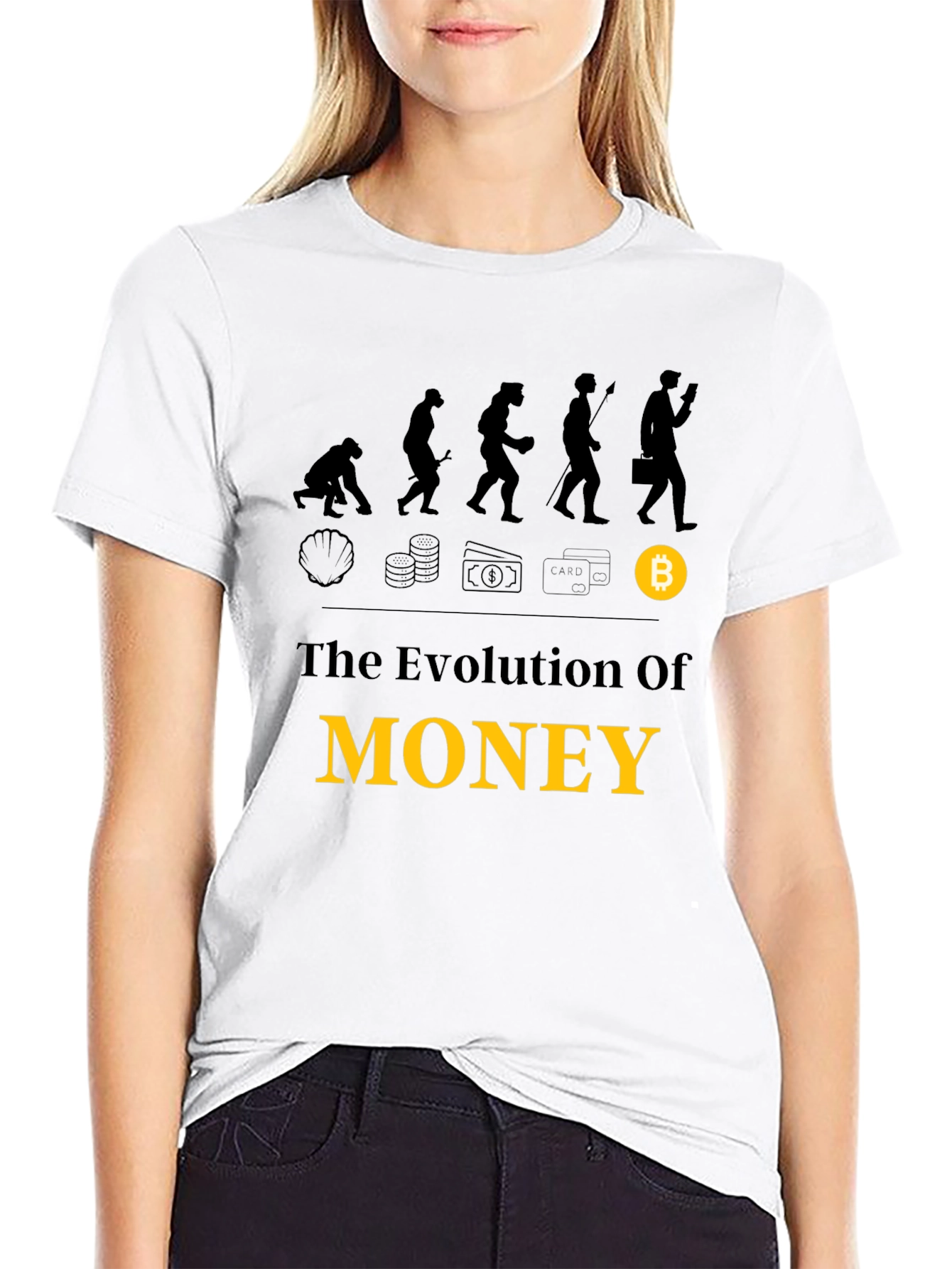 Evolution of Money Bitcoin T-Shirt