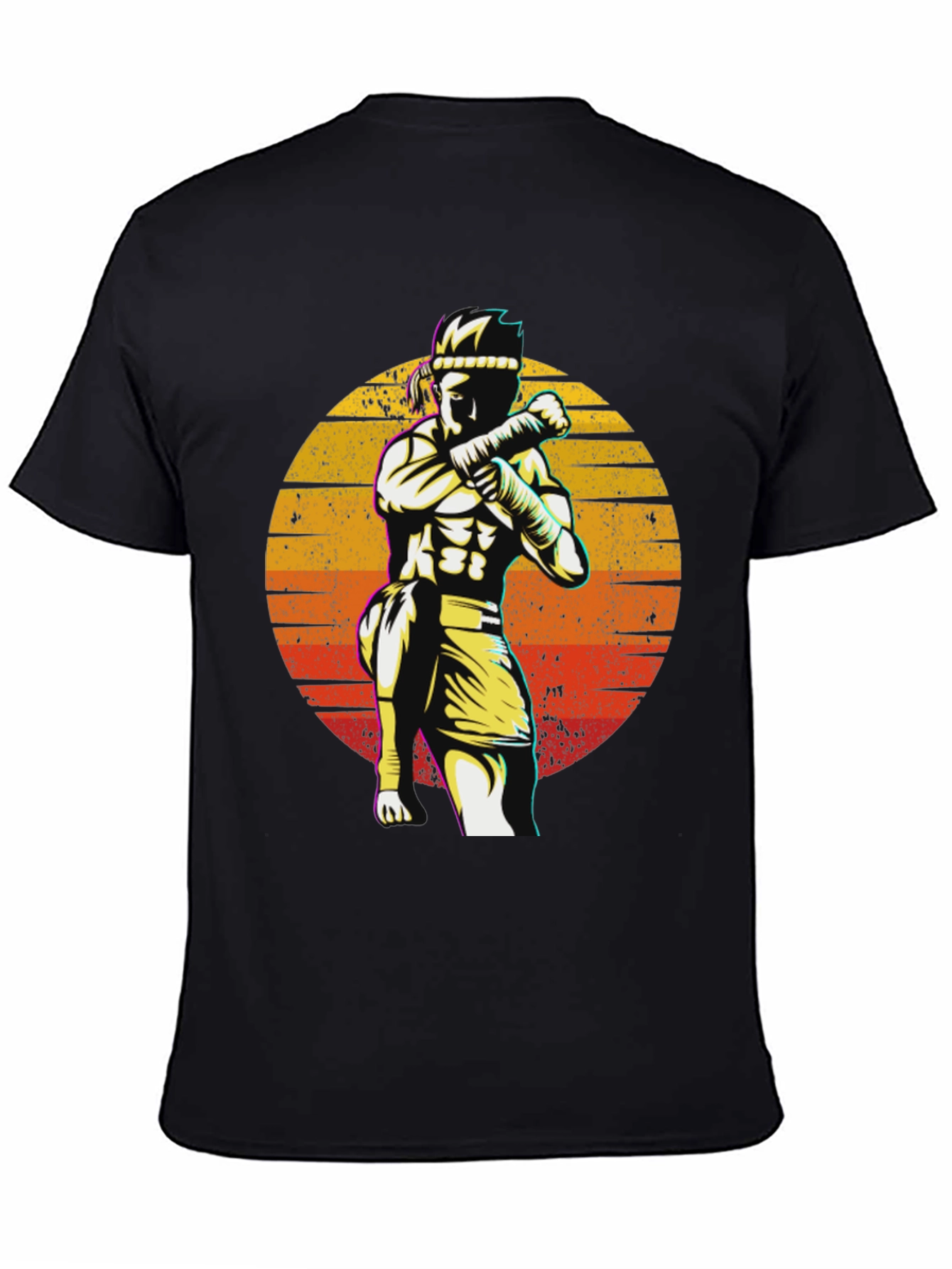 Muay Thai Sunset Graphic T-Shirt - Martial Arts Apparel
