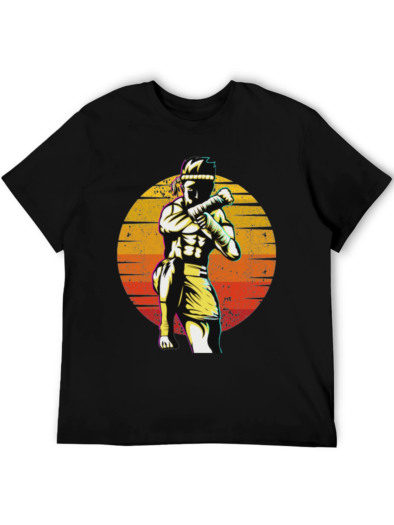 Muay Thai Sunset Graphic T-Shirt - Martial Arts Apparel