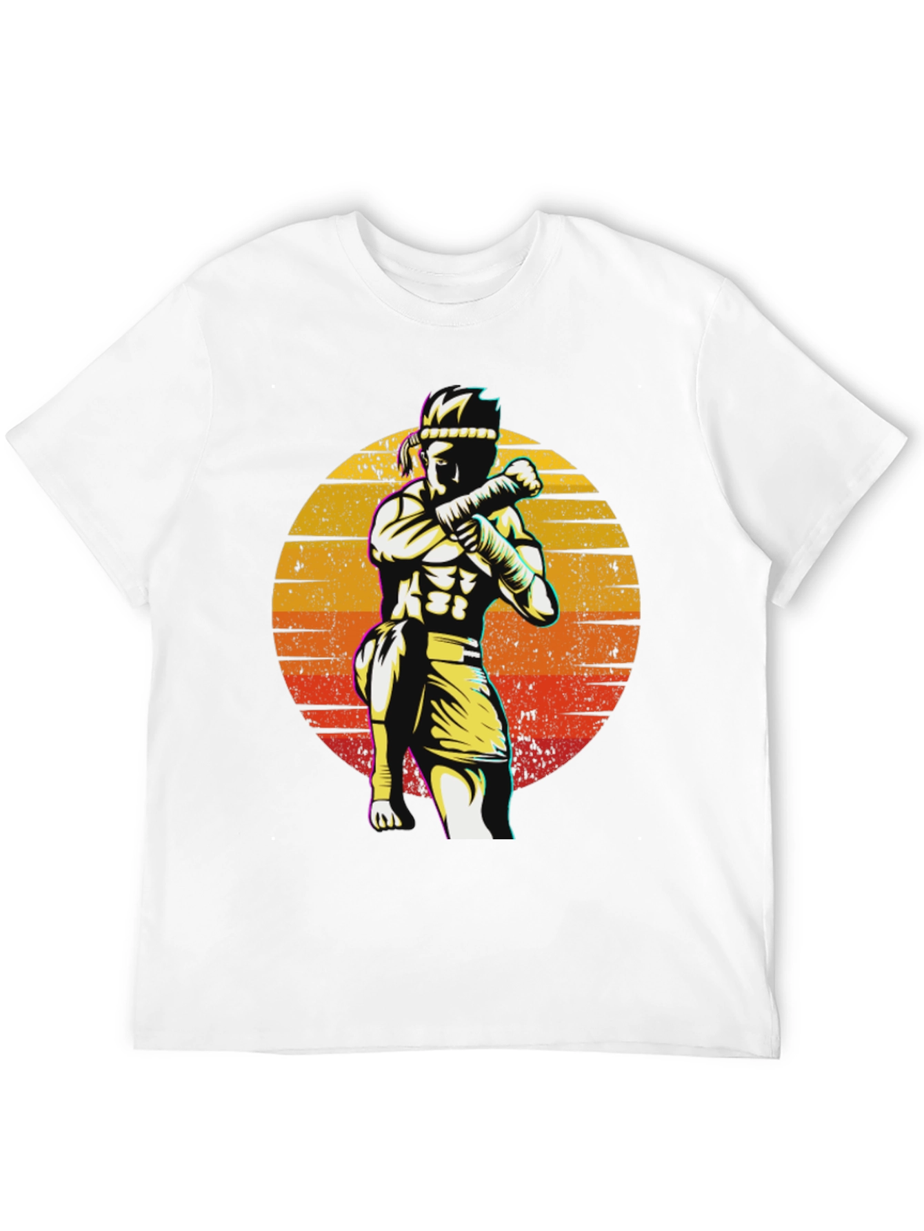 Muay Thai Sunset Graphic T-Shirt - Martial Arts Apparel