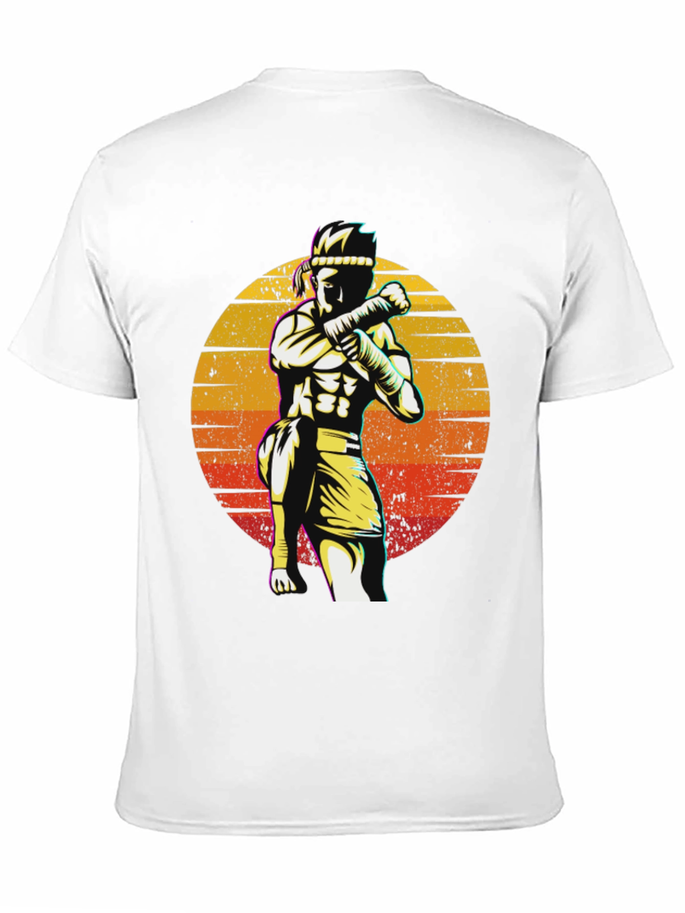 Muay Thai Sunset Graphic T-Shirt - Martial Arts Apparel