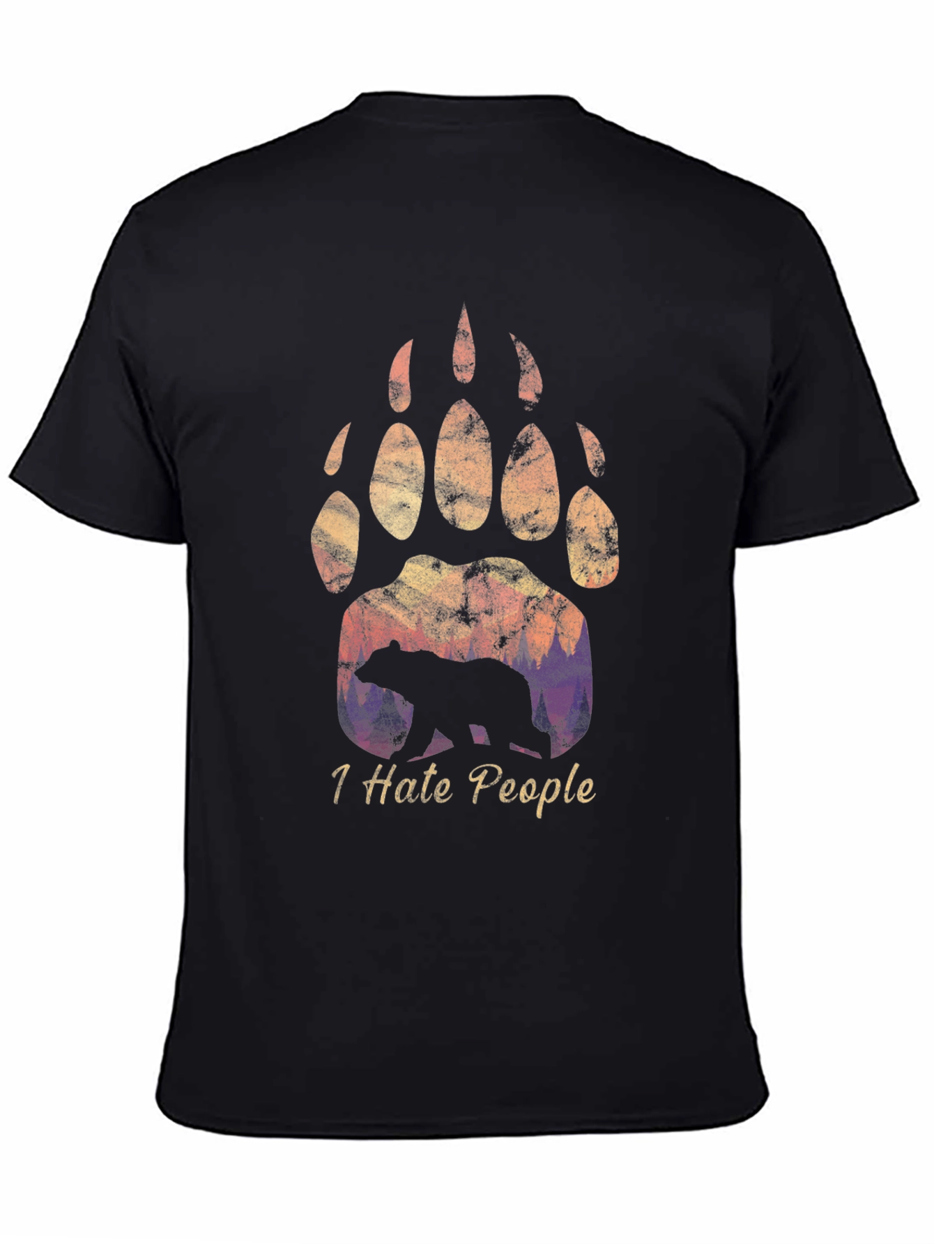 Bear Paw I Hate People T-Shirt