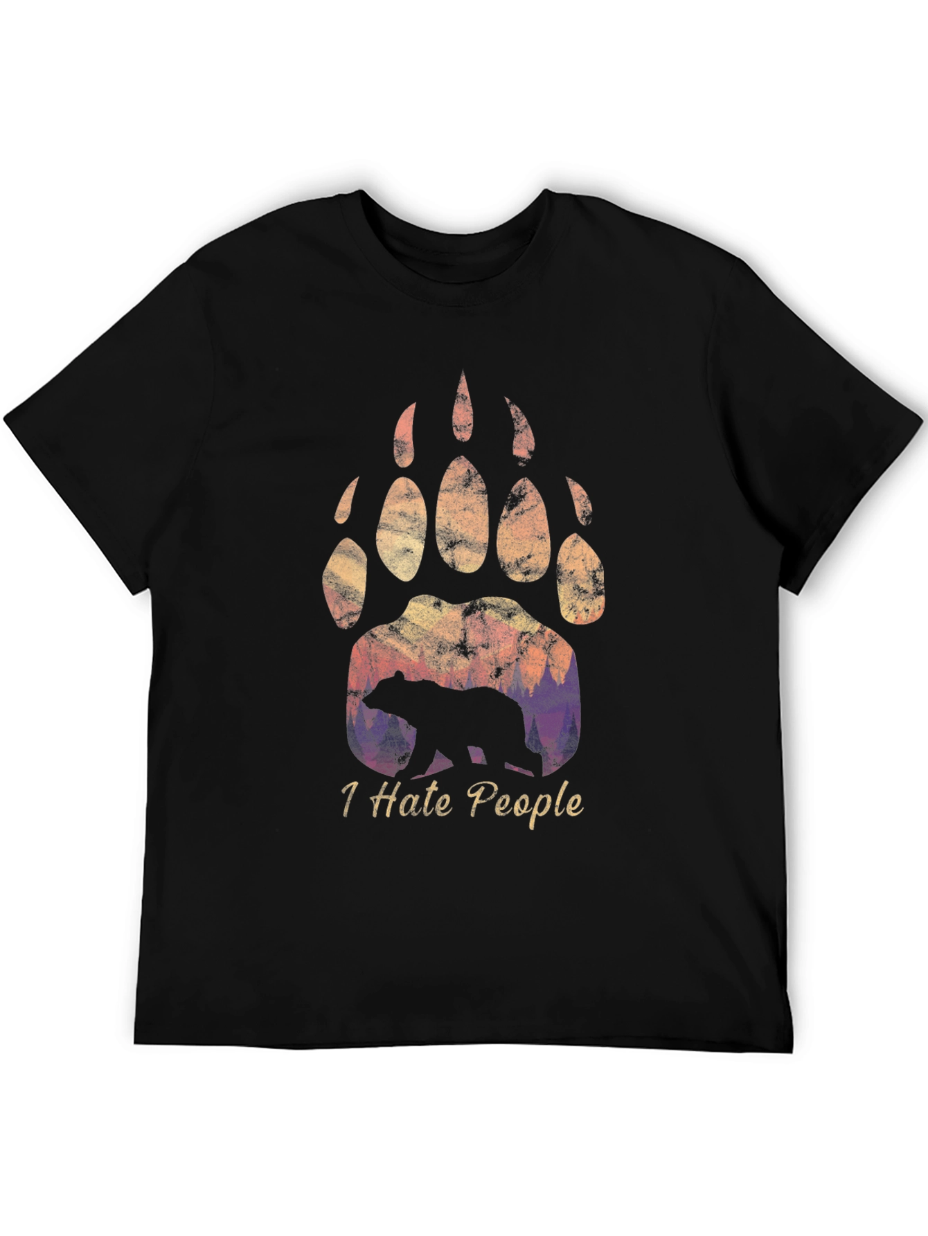 Bear Paw I Hate People T-Shirt