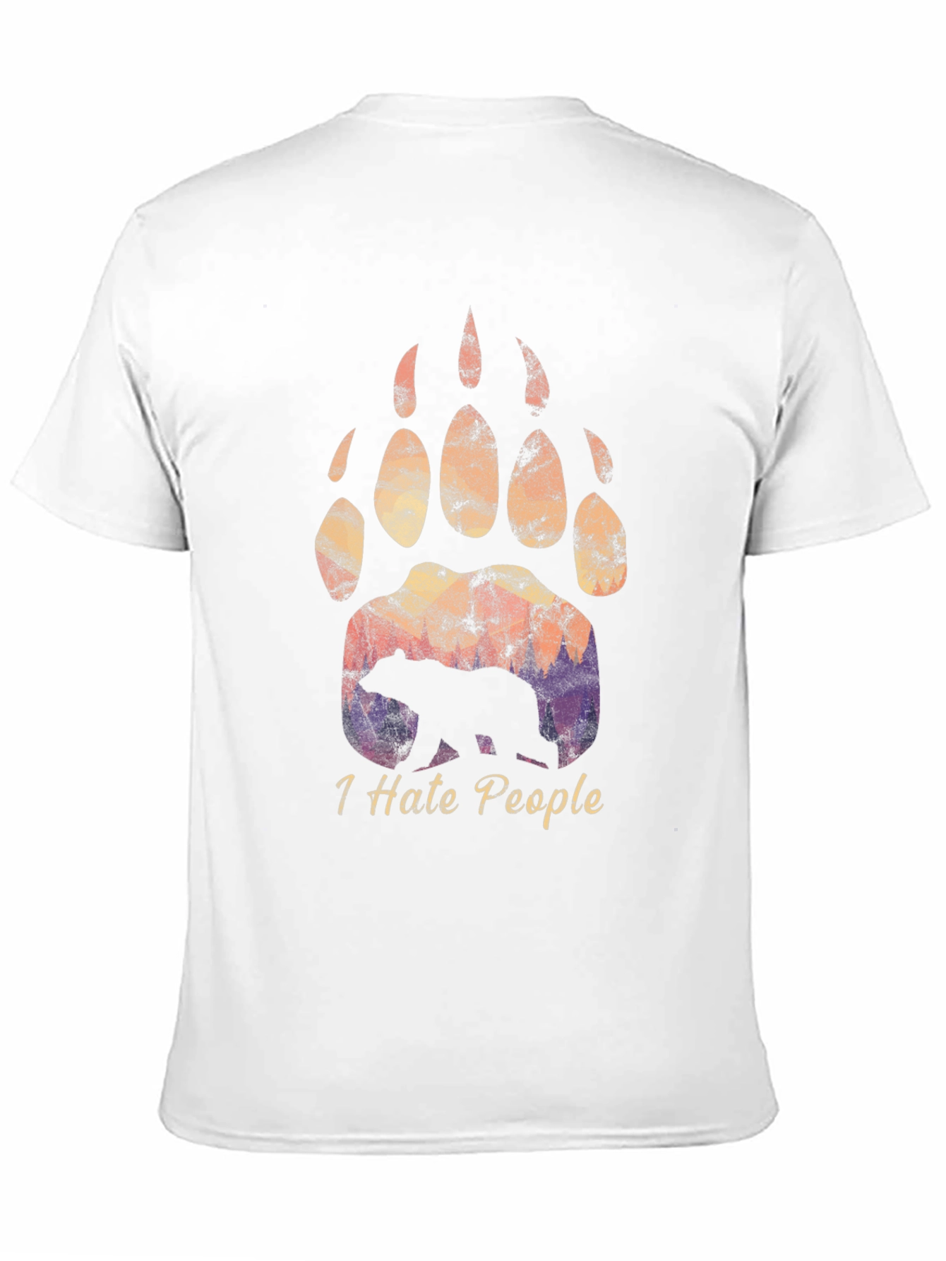 Bear Paw I Hate People T-Shirt