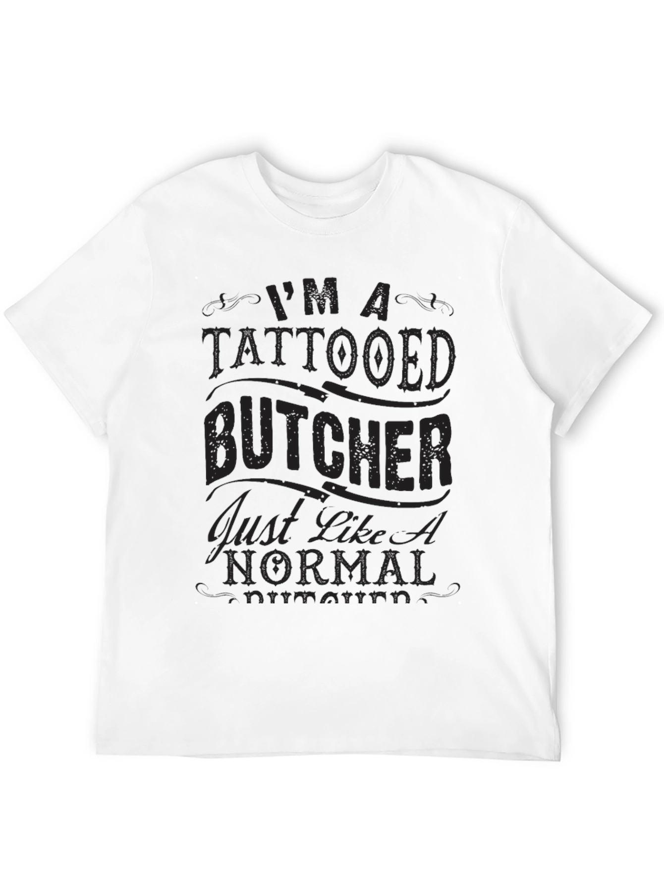 Tattooed Butcher Novelty Graphic T-Shirt