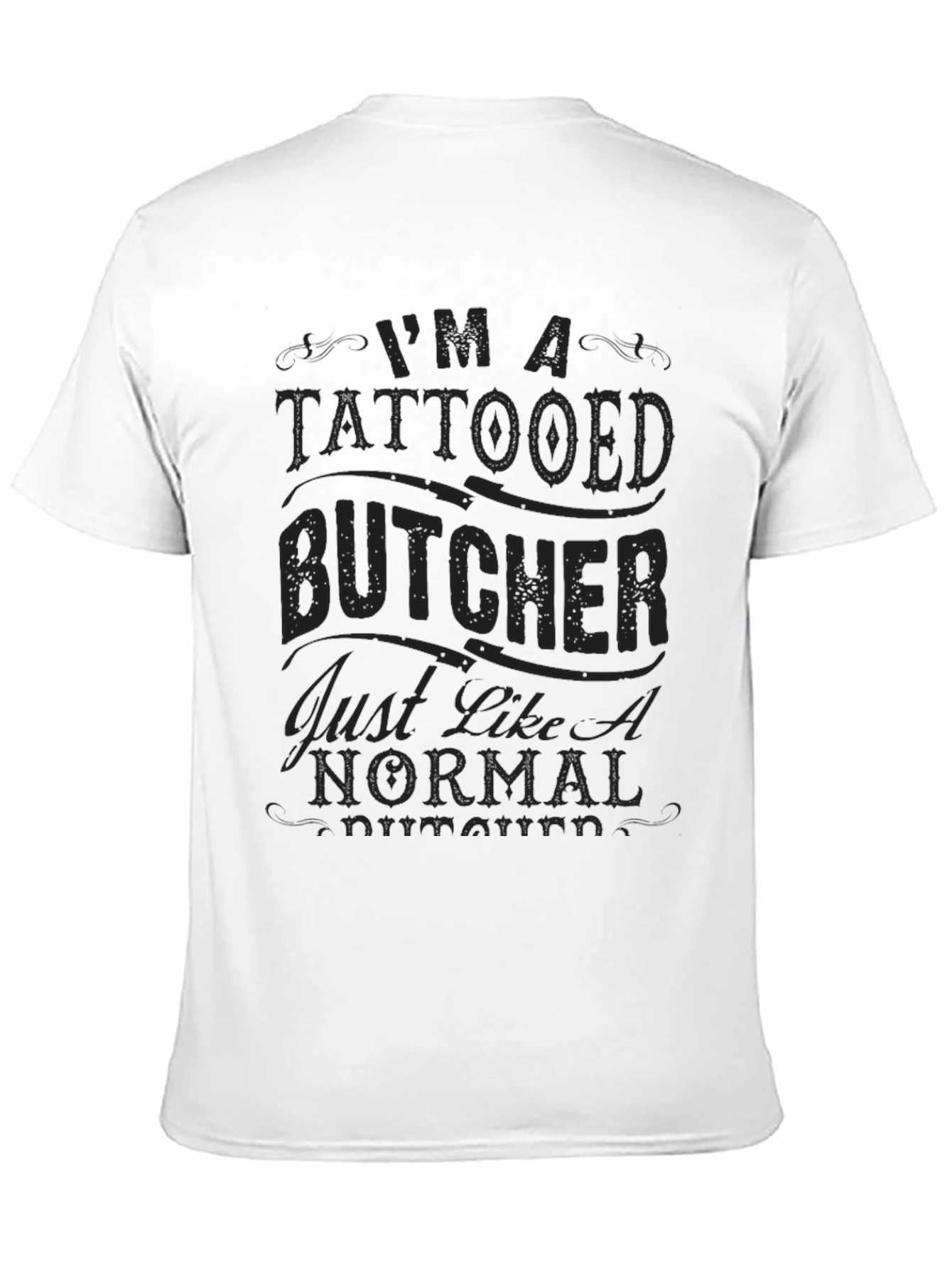 Tattooed Butcher Novelty Graphic T-Shirt