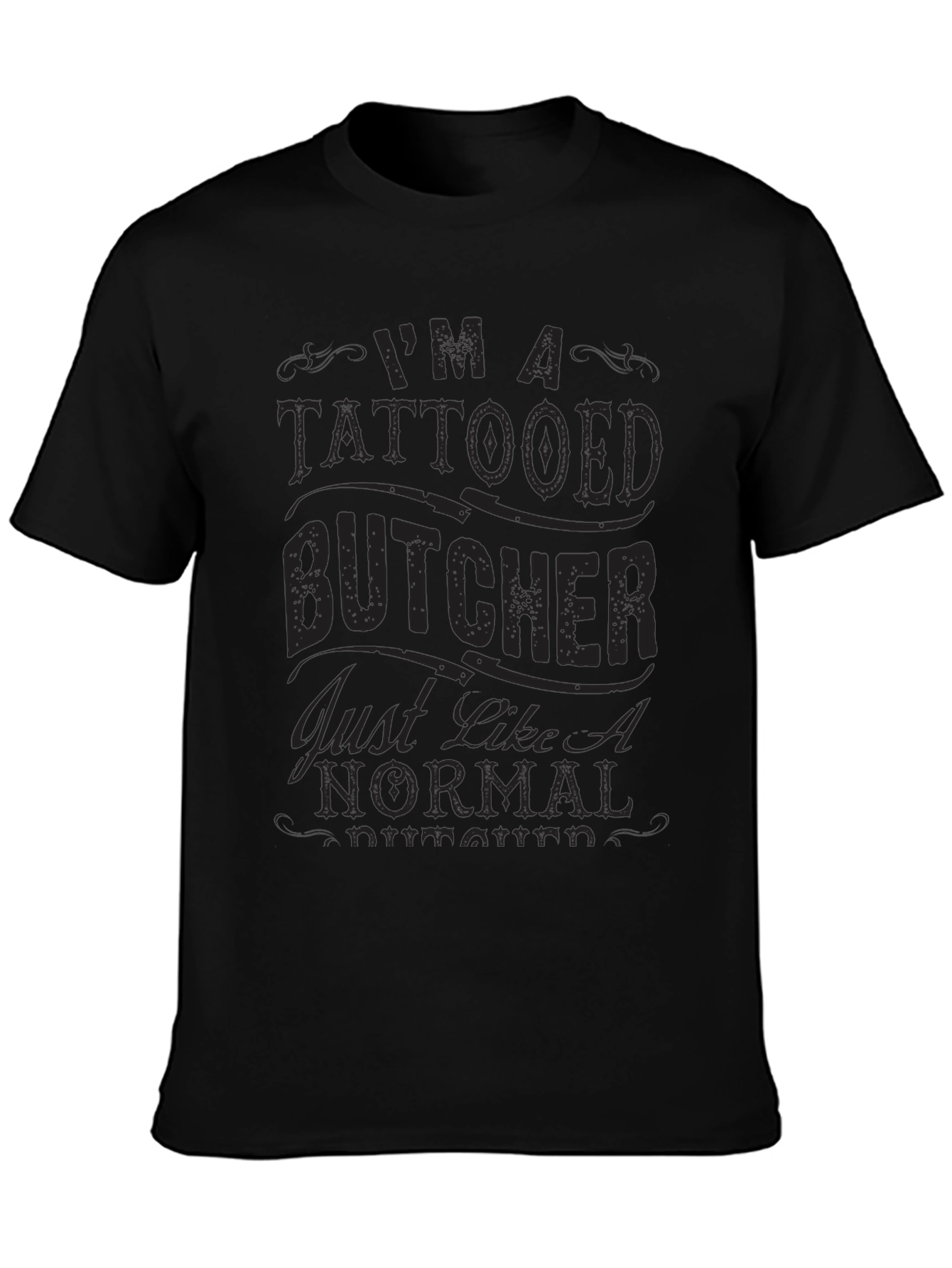 Tattooed Butcher Novelty Graphic T-Shirt