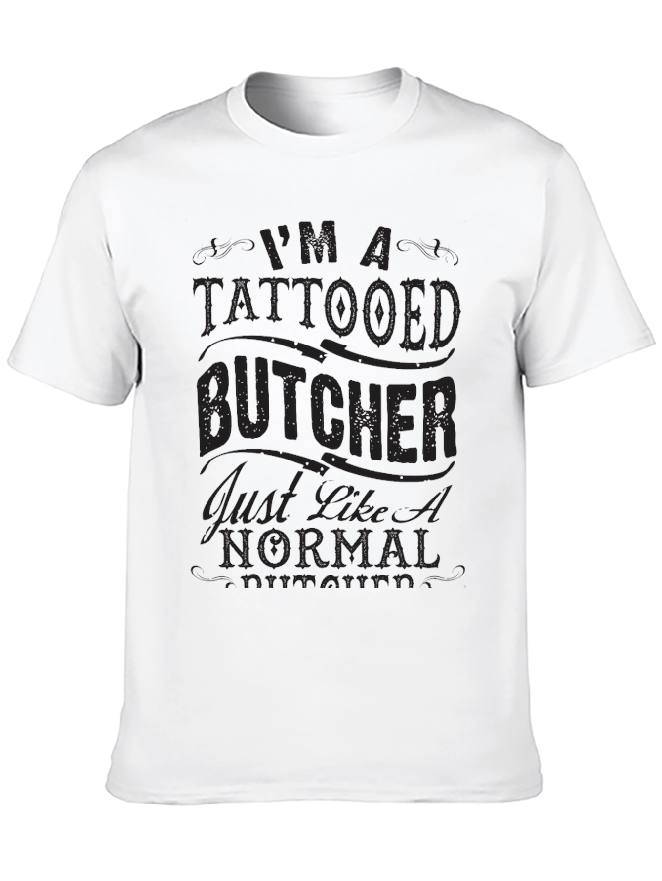 Tattooed Butcher Novelty Graphic T-Shirt