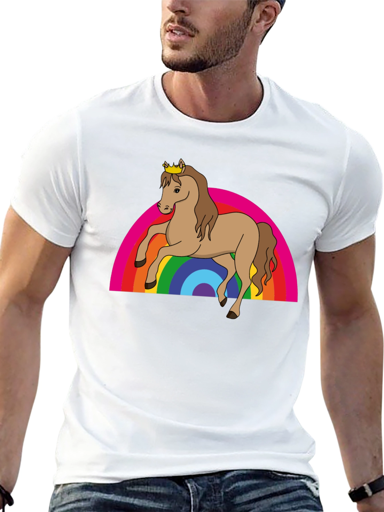 Rainbow Horse Tee - Magical & Fun!