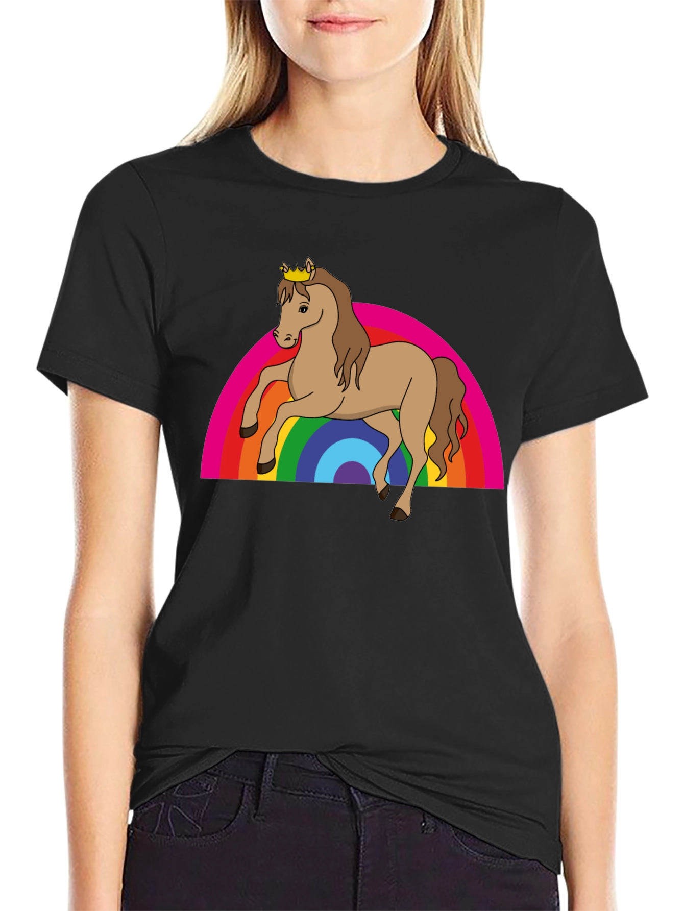 Rainbow Horse Tee - Magical & Fun!