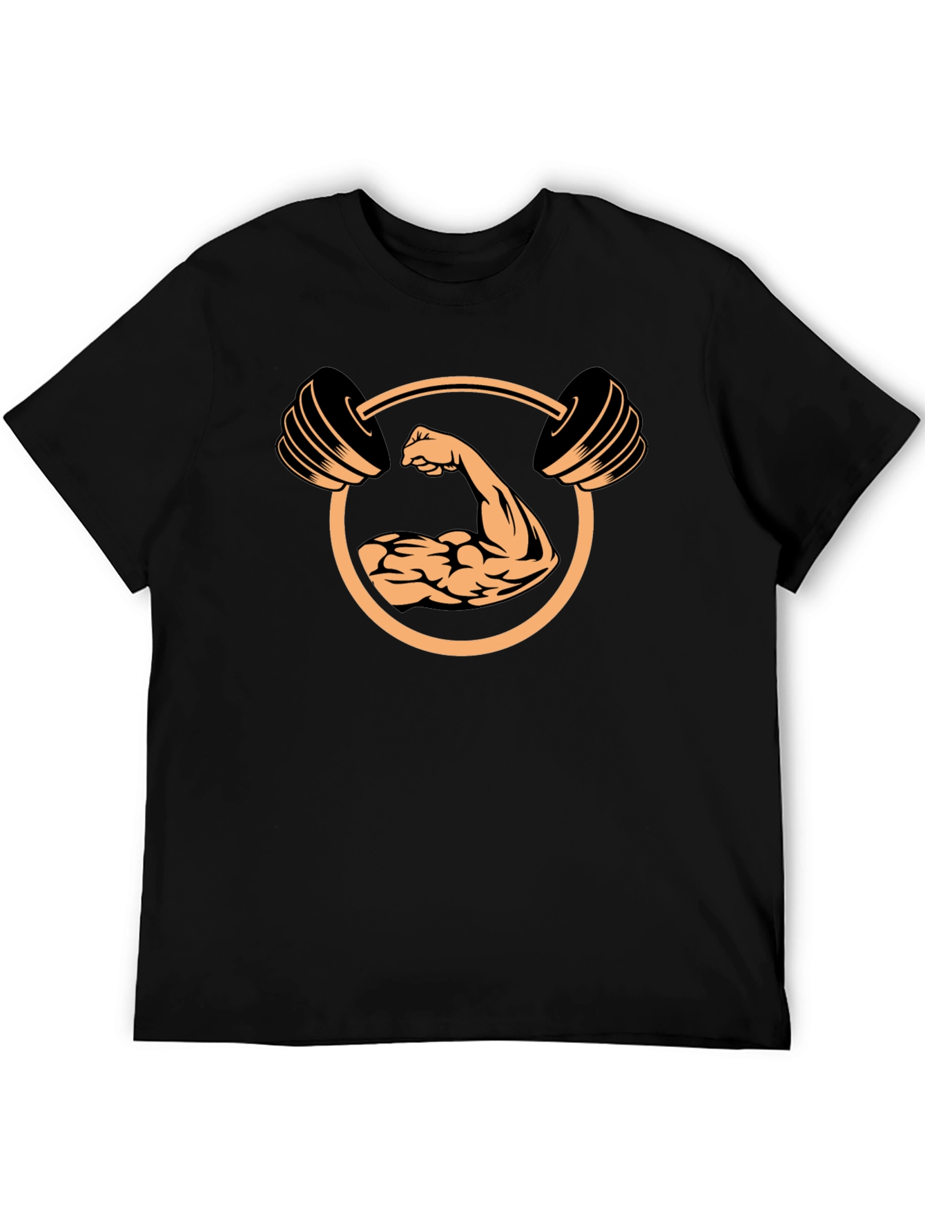 Muscle Gym T-Shirt - Fitness Design Black Tee