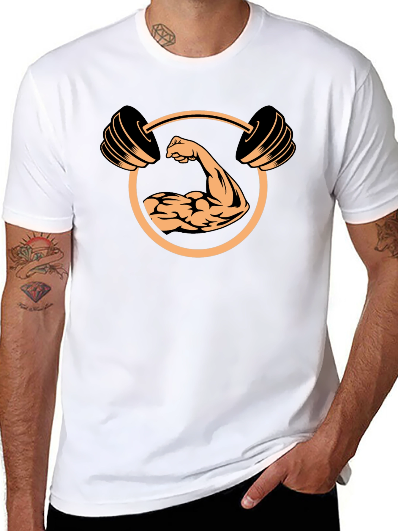 Muscle Gym T-Shirt - Fitness Design Black Tee