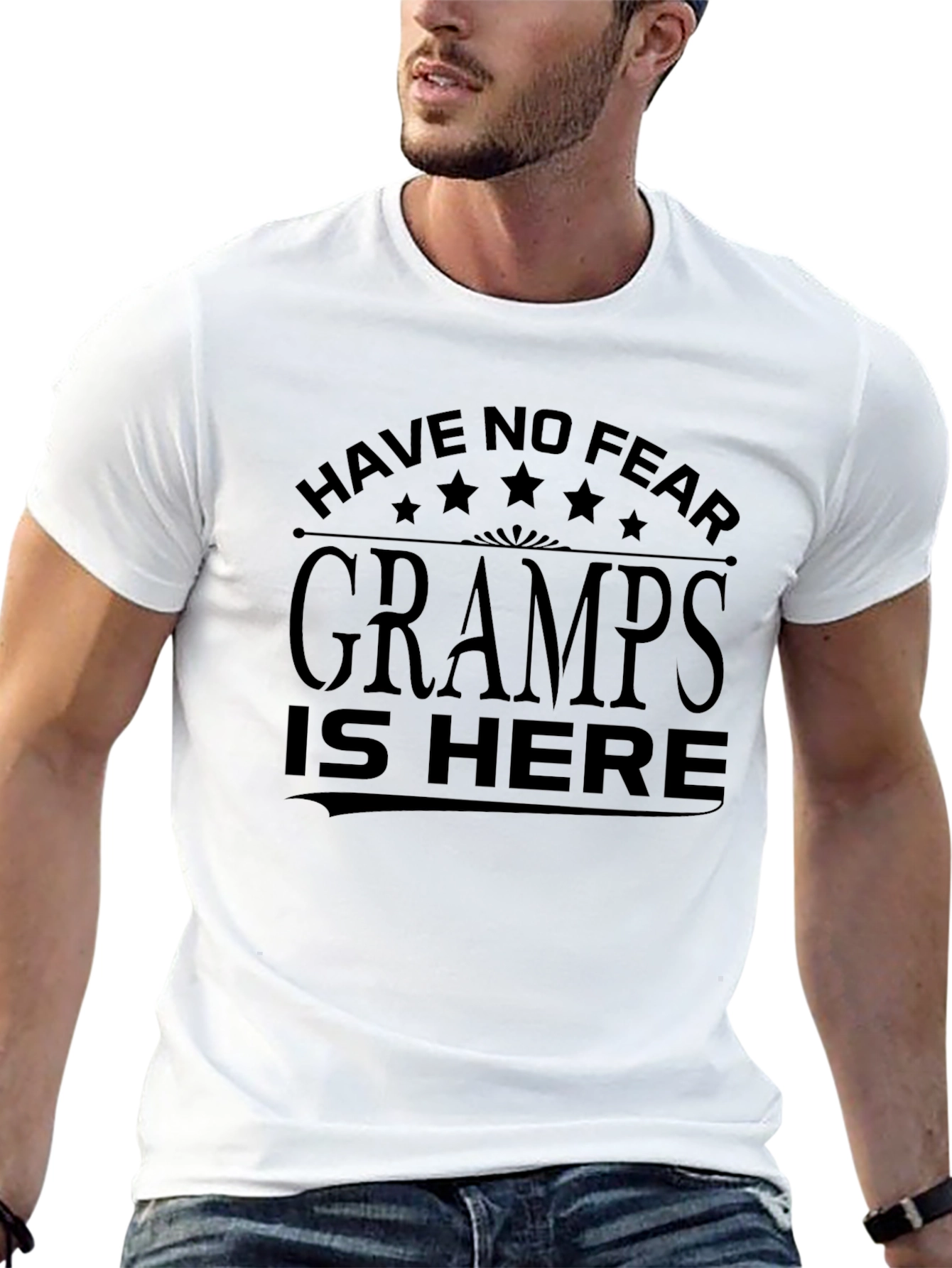 Gramps Is Here Black T-Shirt
