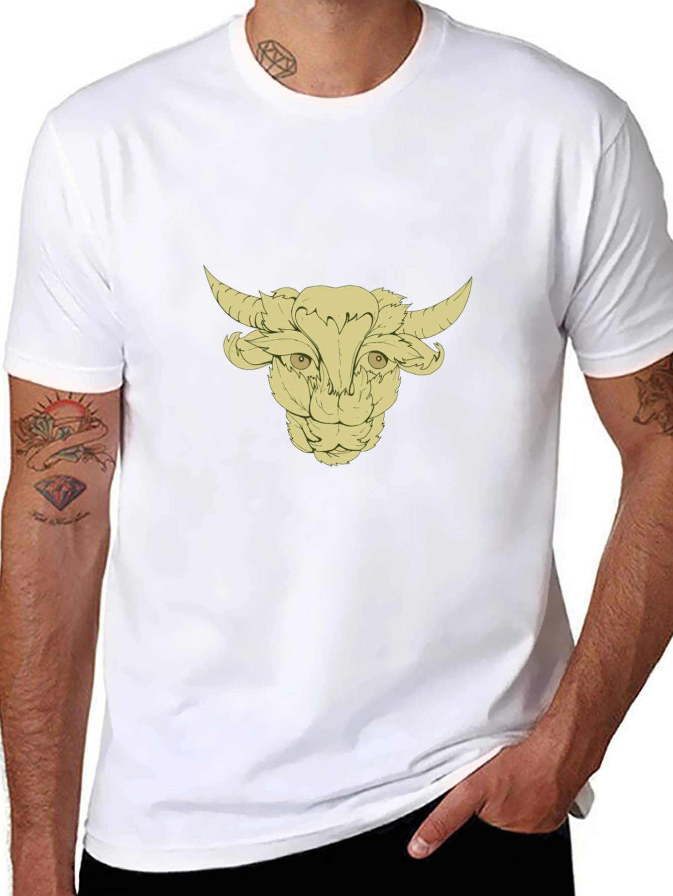 Bull Head Graphic Black Tee