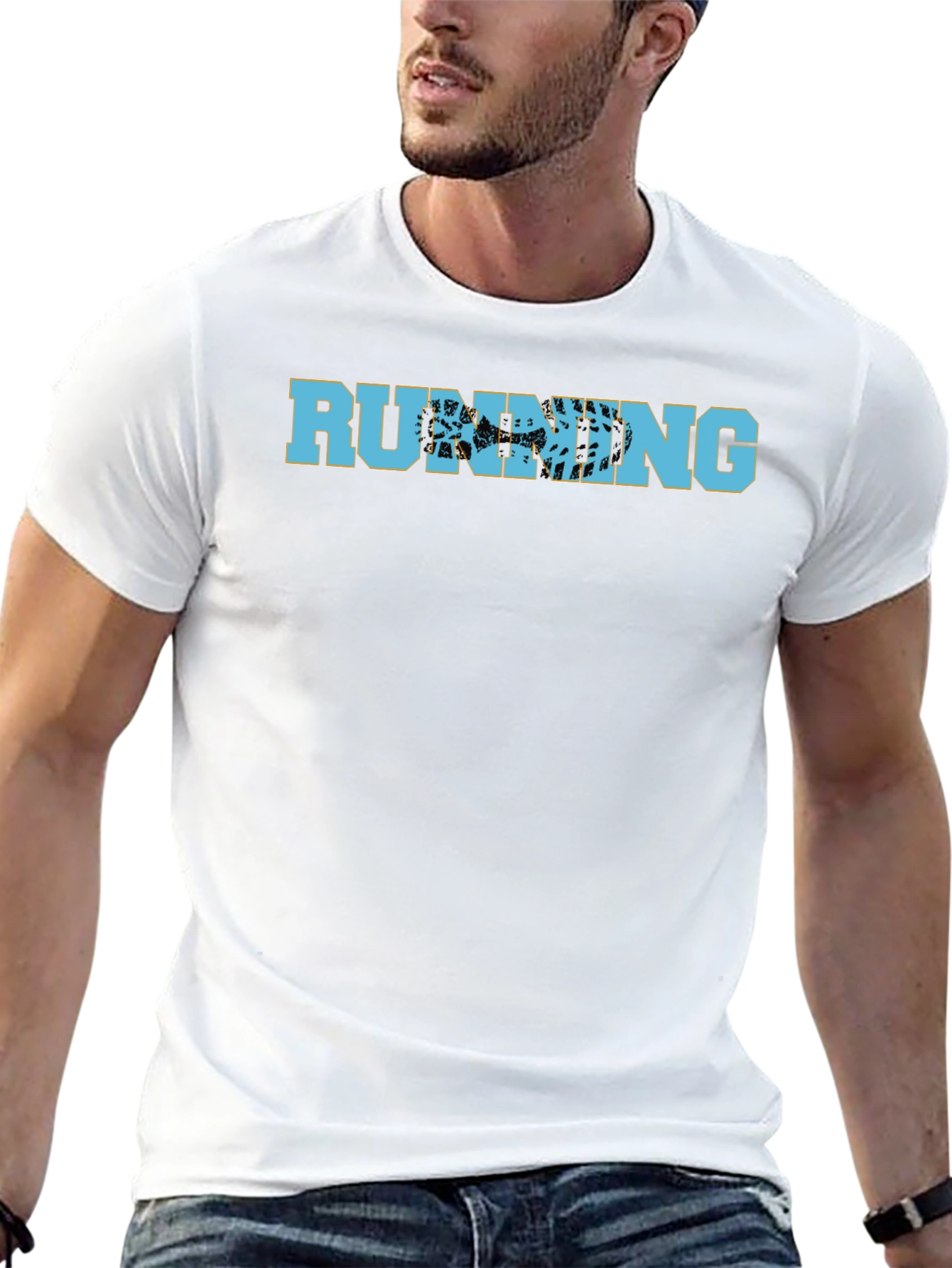 Running Trail Graphic T-Shirt - Black