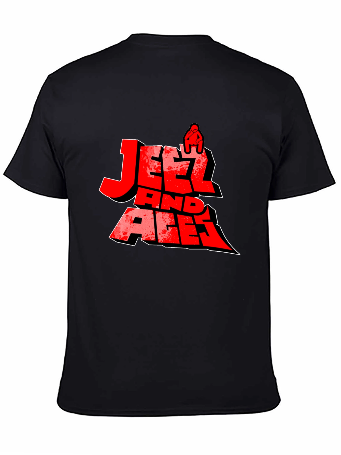 Jeetz And Aces Black Graphic T-Shirt