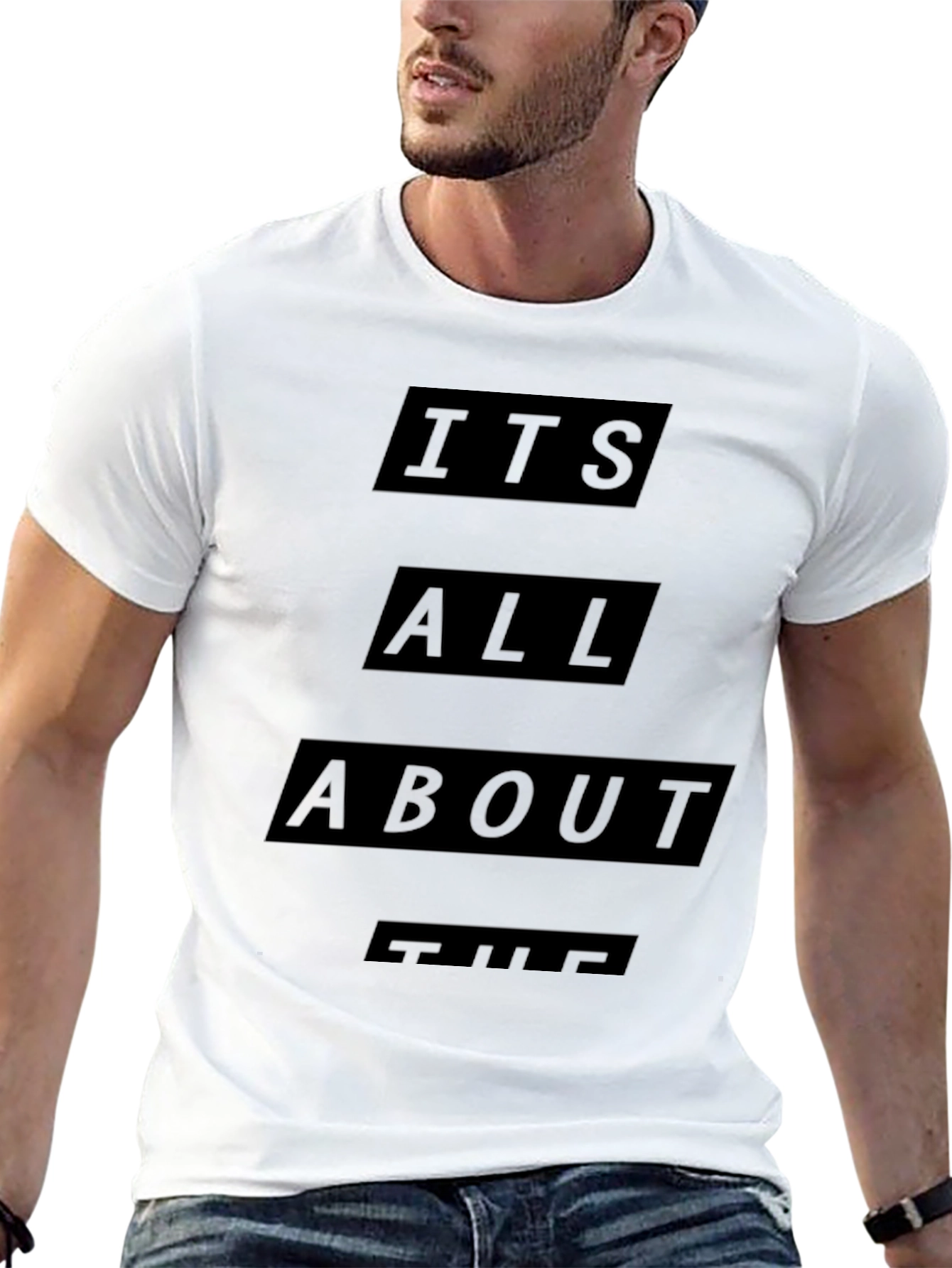 Mens Black Its All About The T-Shirt