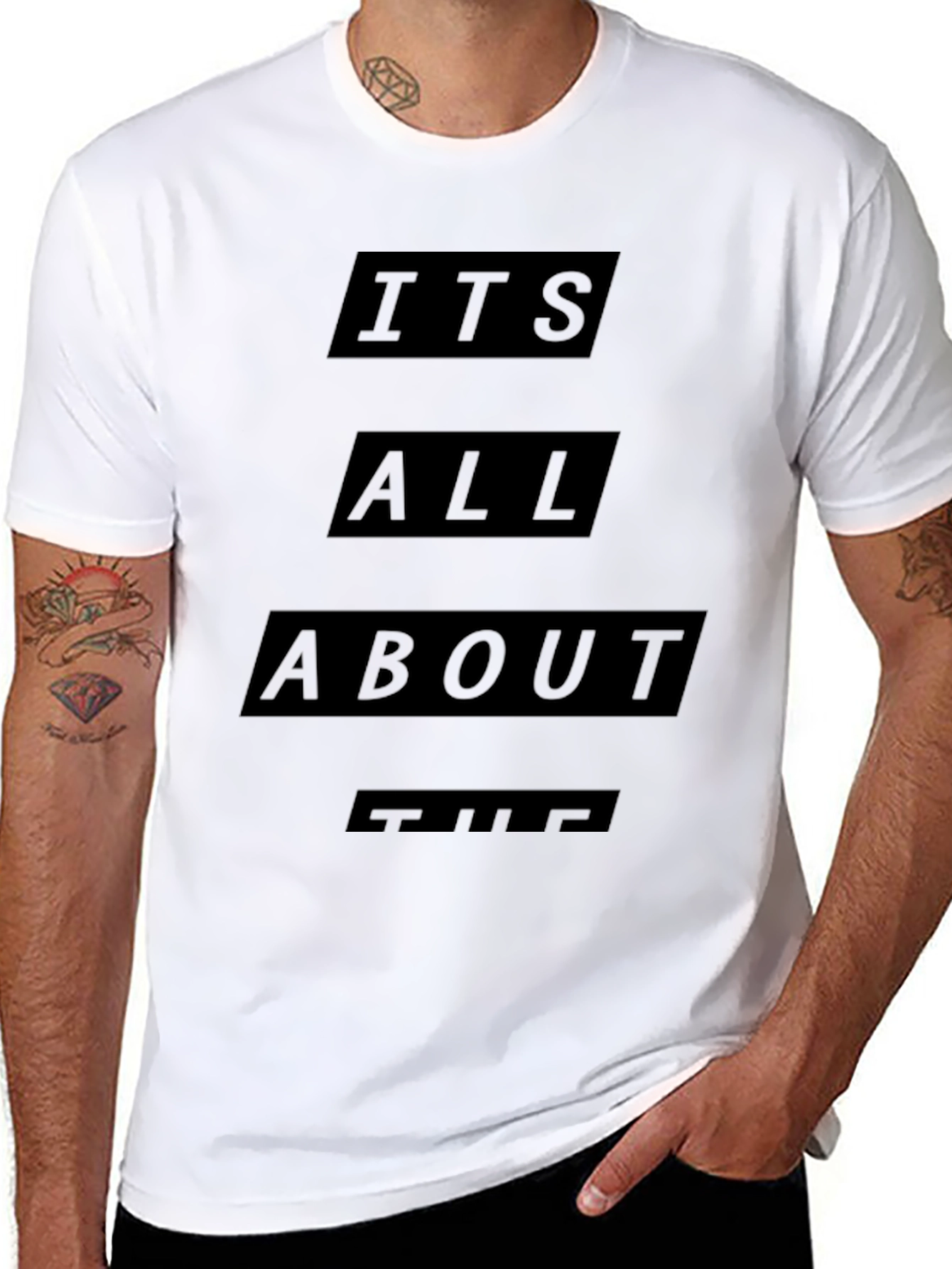 Mens Black Its All About The T-Shirt