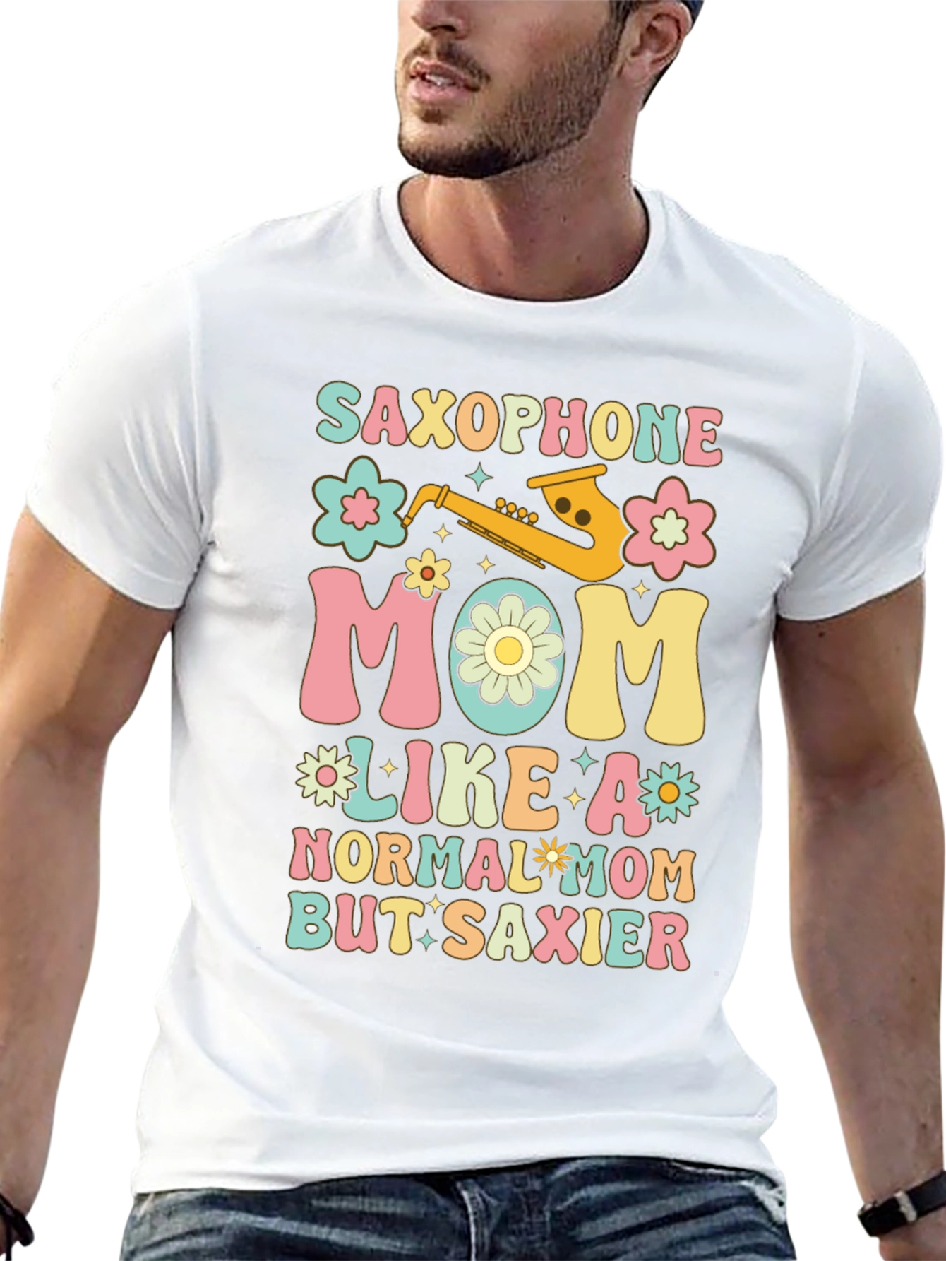 Saxophone Mom Graphic T-Shirt