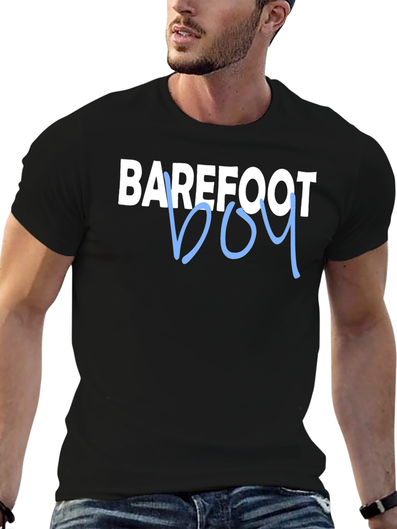 Barefoot Boy Graphic Tee - Trendy Casual Style