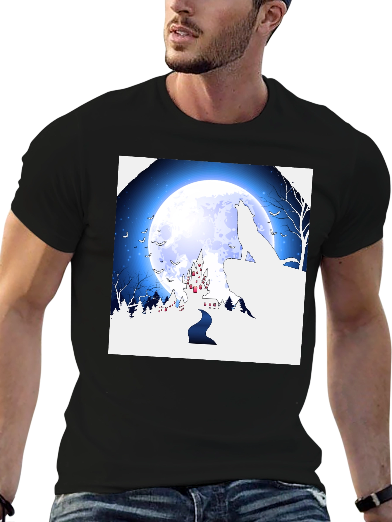 Wolf Moon Castle T-Shirt