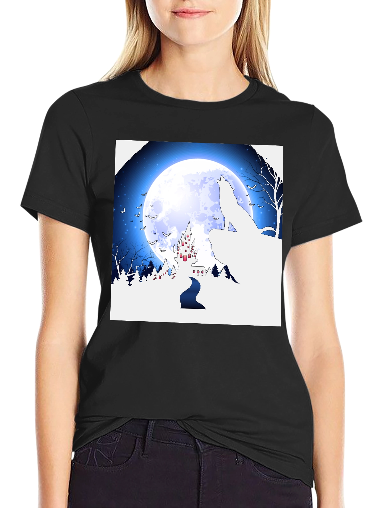 Wolf Moon Castle T-Shirt