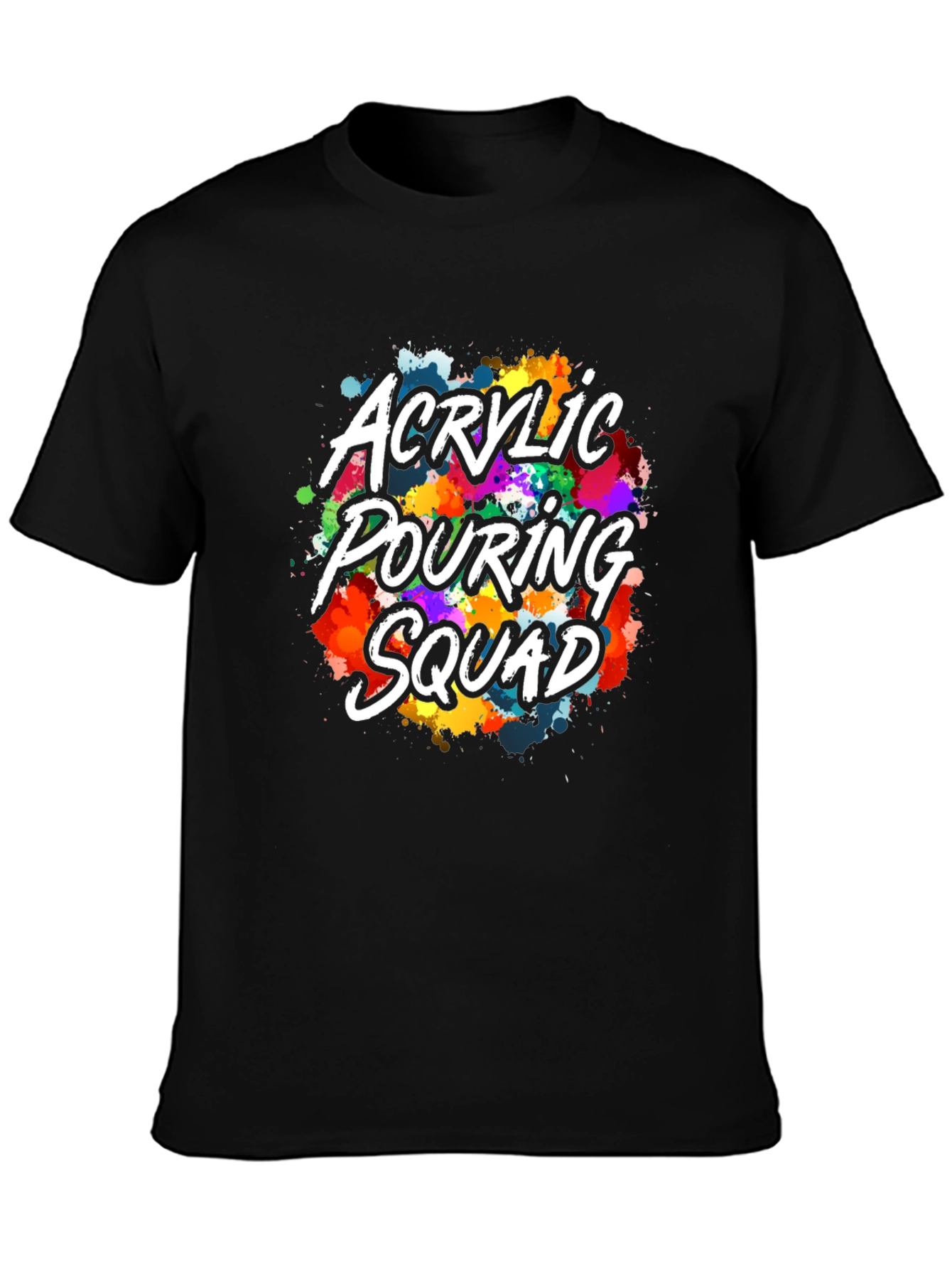 Acrylic Pouring Squad Graphic T-Shirt