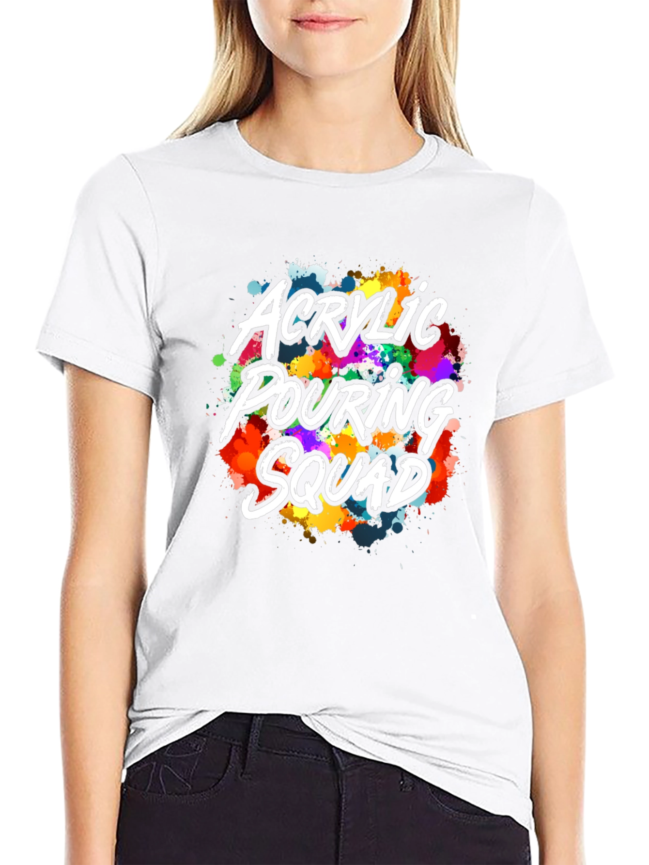 Acrylic Pouring Squad Graphic T-Shirt