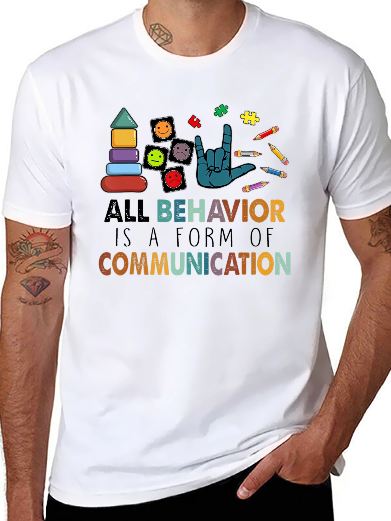 All Behavior Is Communication Black T-Shirt