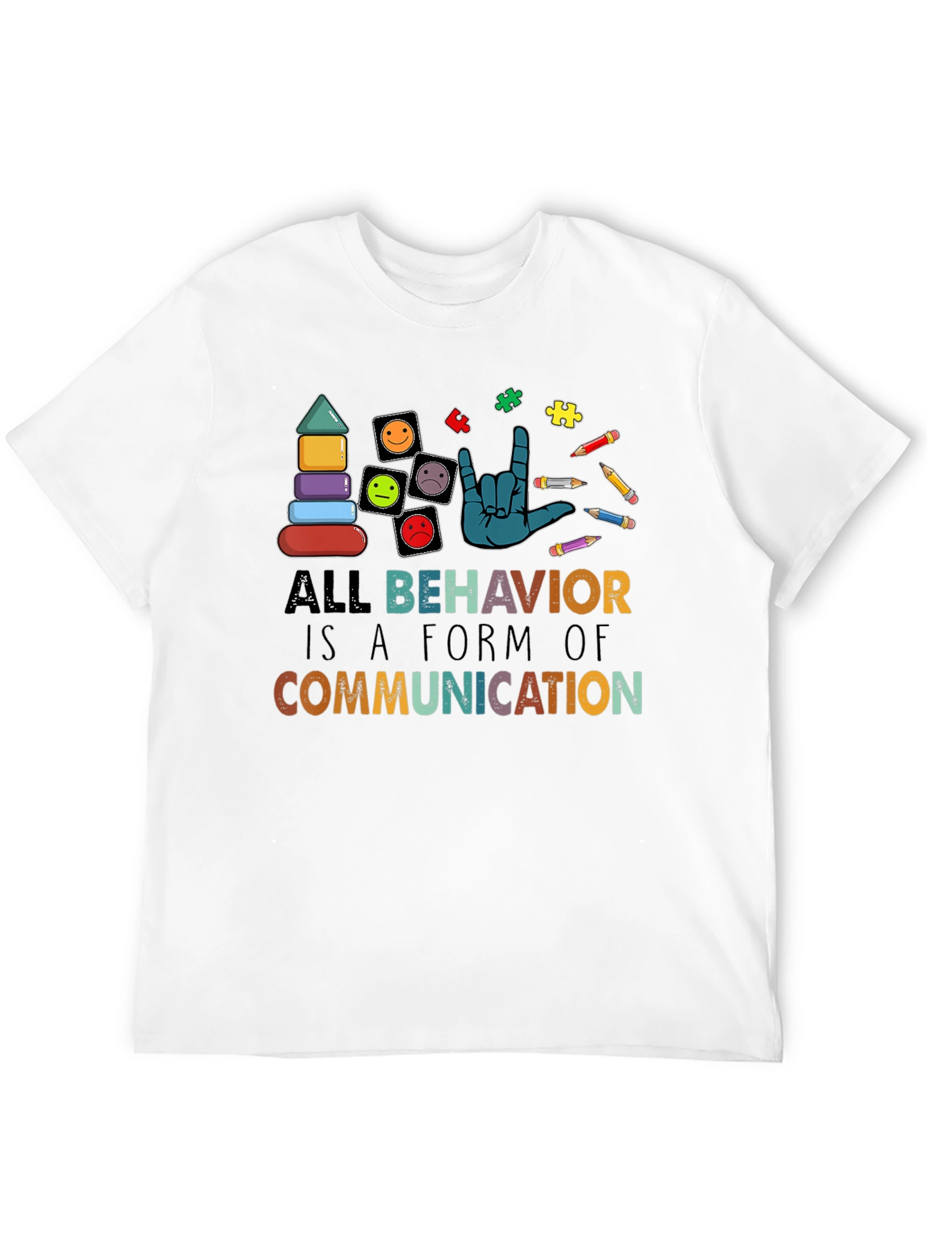 All Behavior Is Communication Black T-Shirt