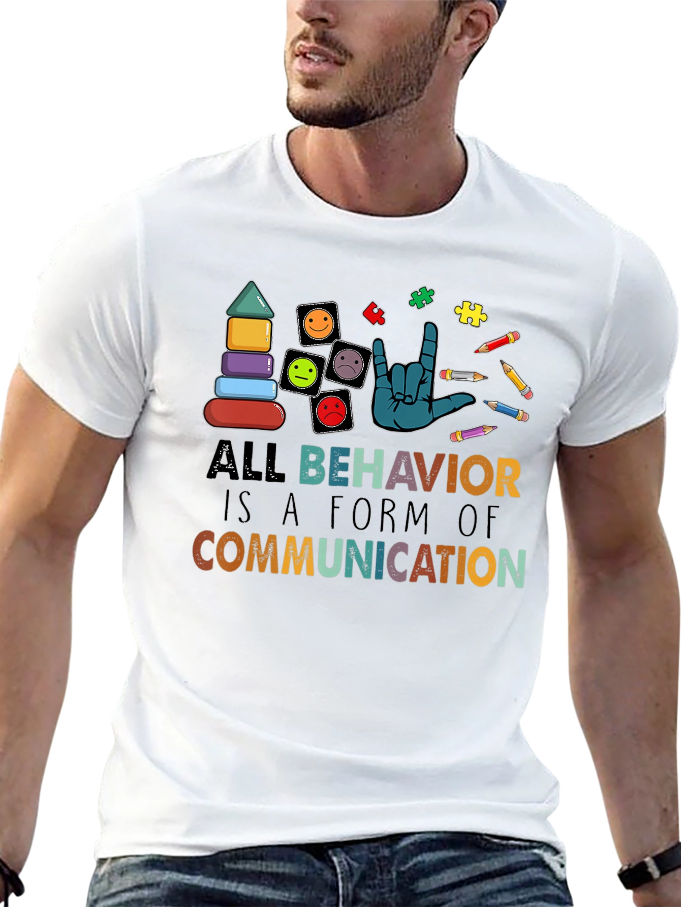 All Behavior Is Communication Black T-Shirt