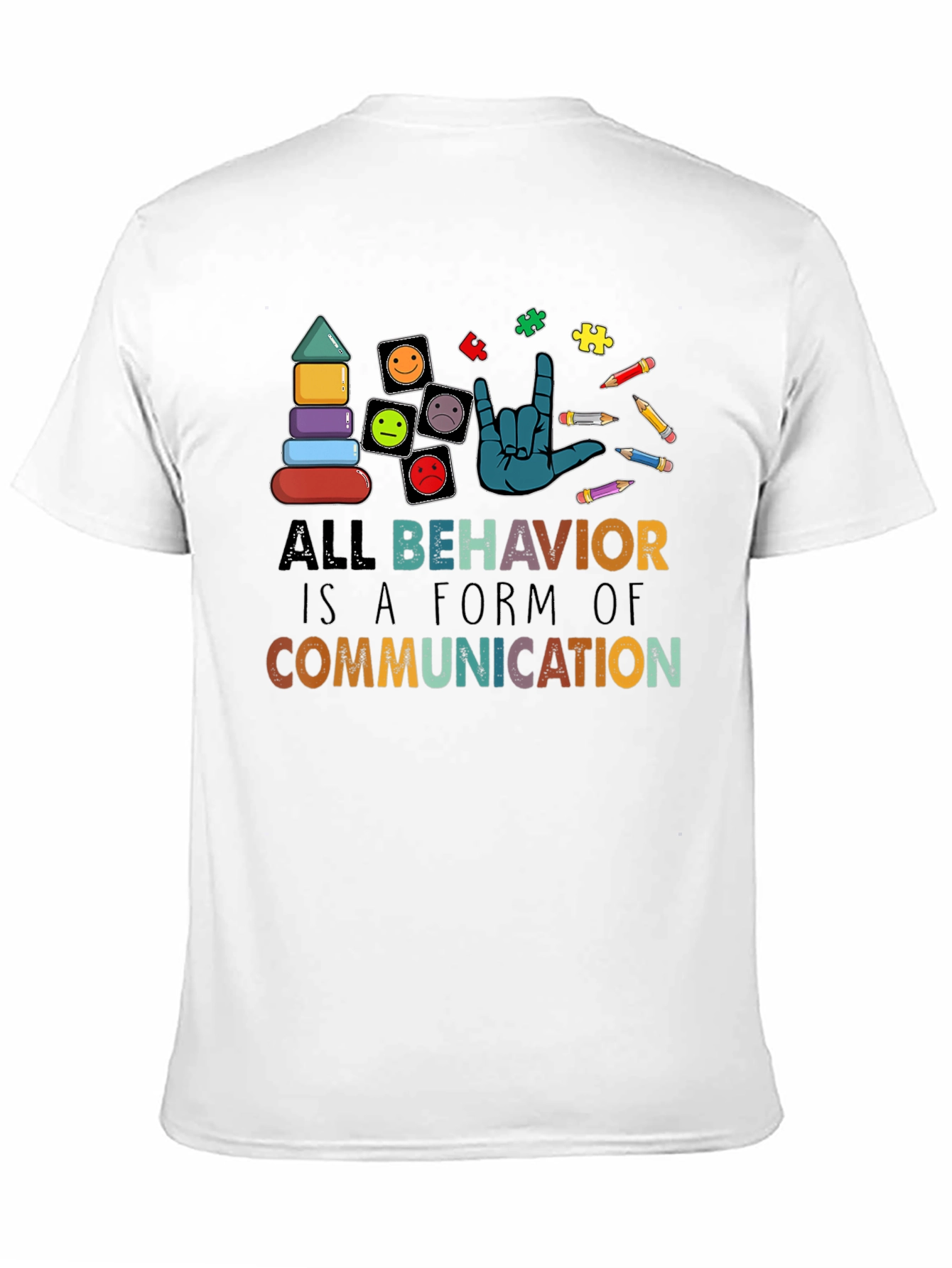 All Behavior Is Communication Black T-Shirt