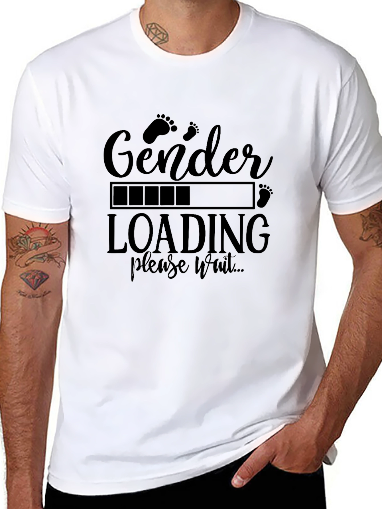 Gender Reveal Loading T-Shirt - Baby Shower Tee