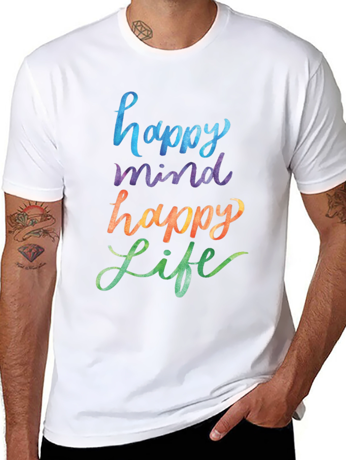 Happy Mind Happy Life Graphic Tee
