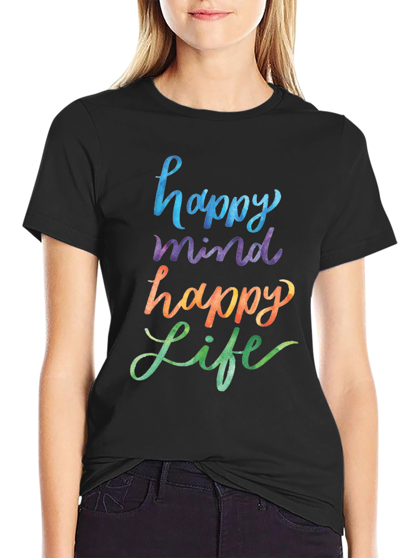 Happy Mind Happy Life Graphic Tee
