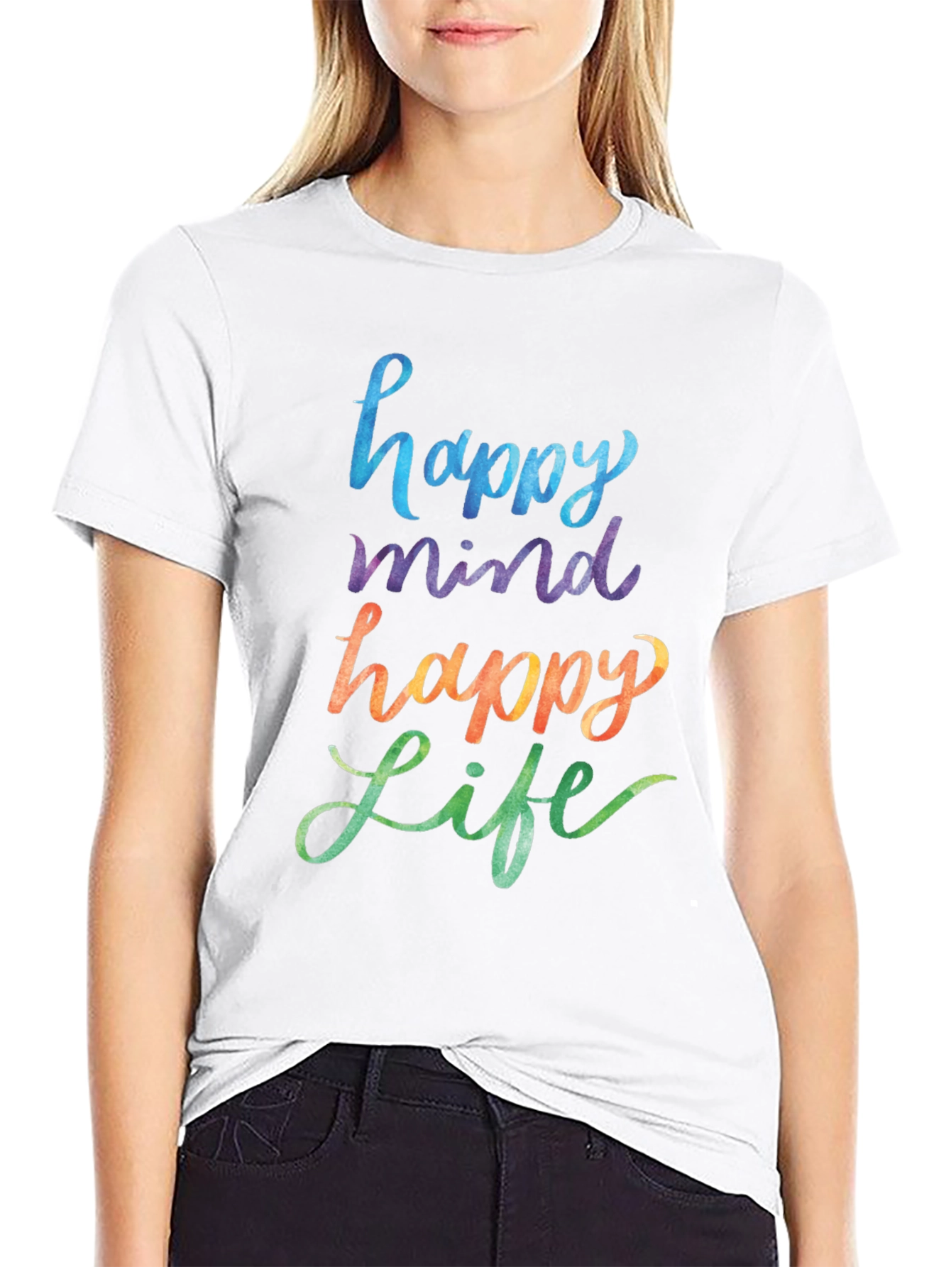 Happy Mind Happy Life Graphic Tee