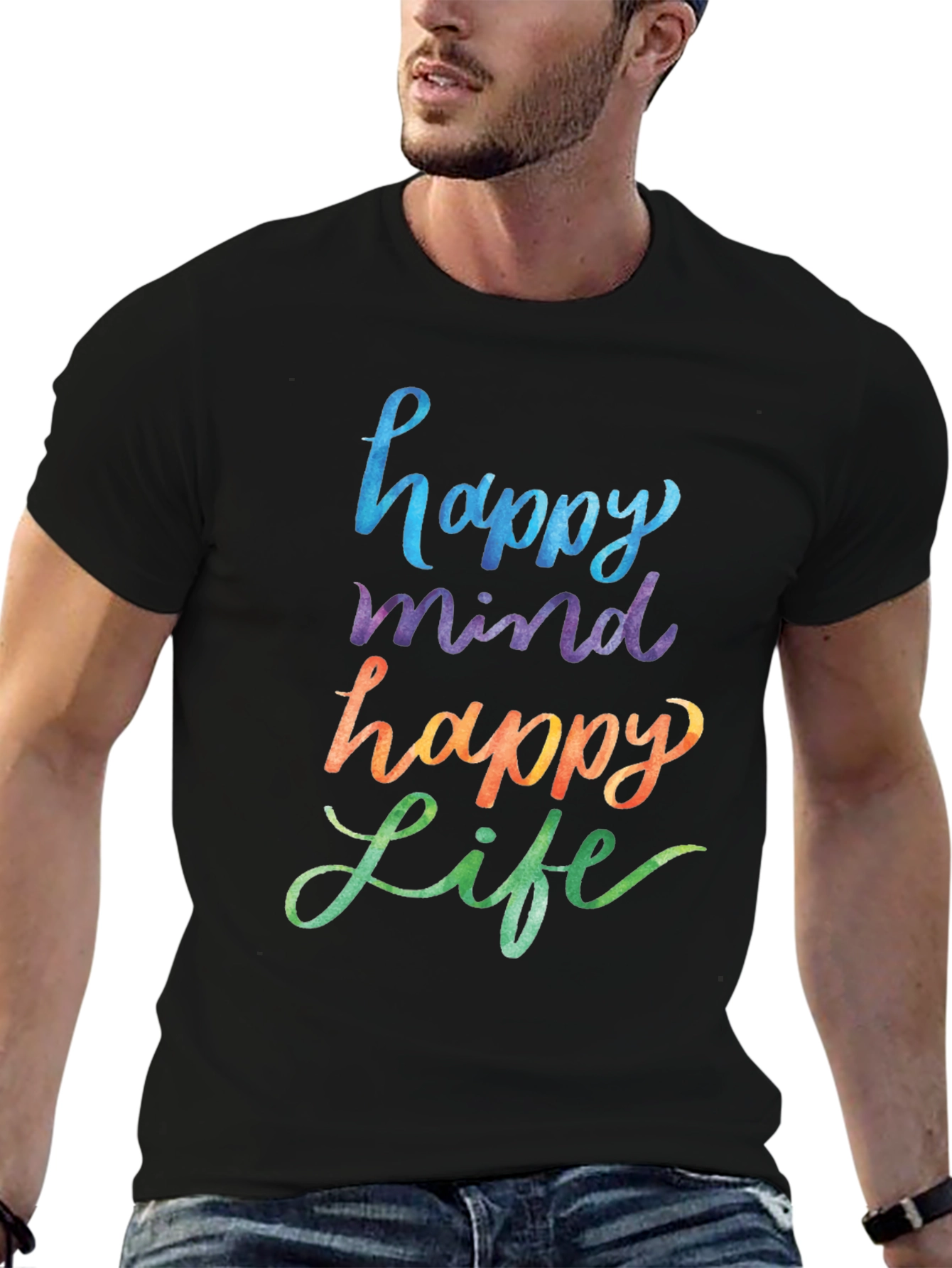 Happy Mind Happy Life Graphic Tee