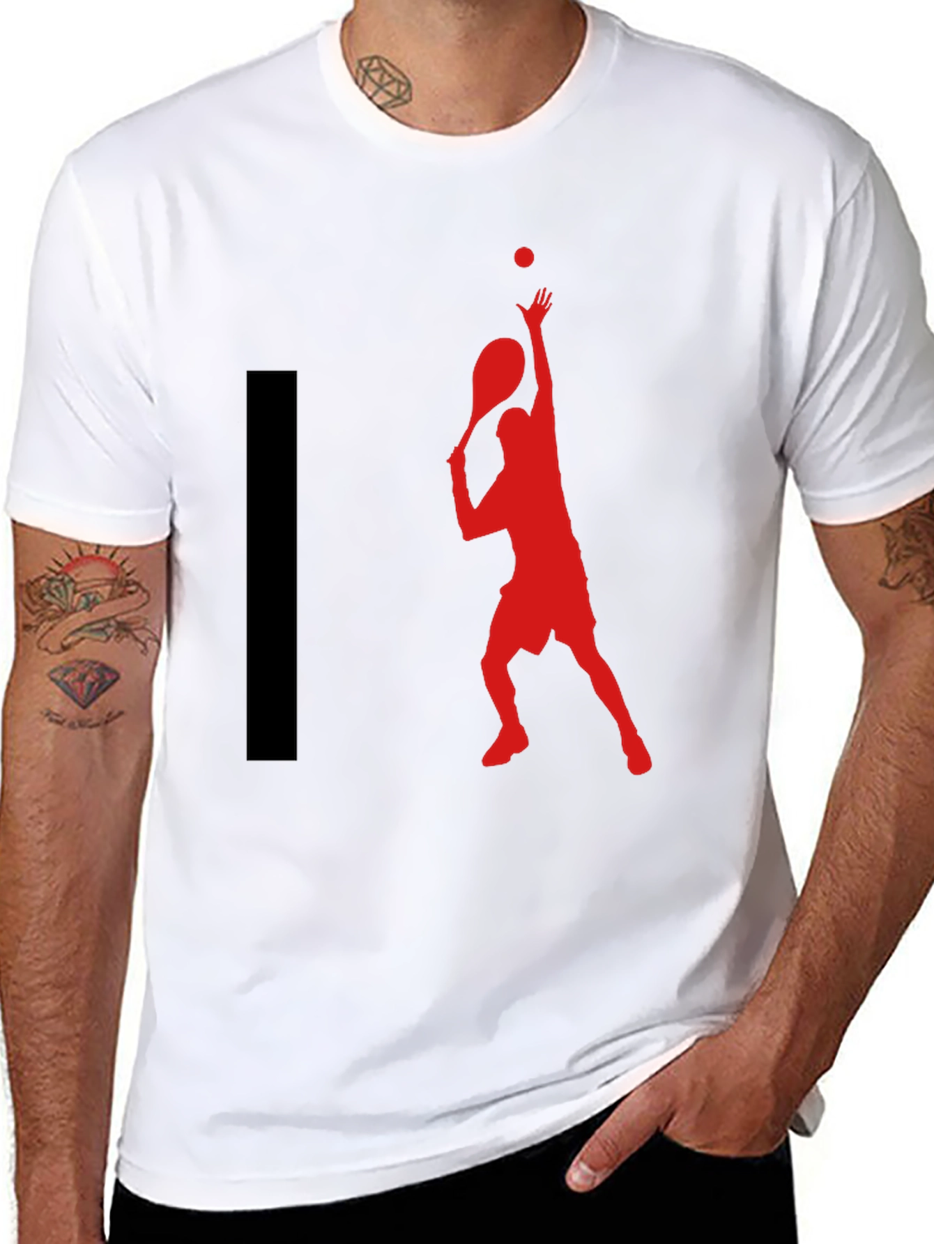 Tennis Player Graphic T-Shirt