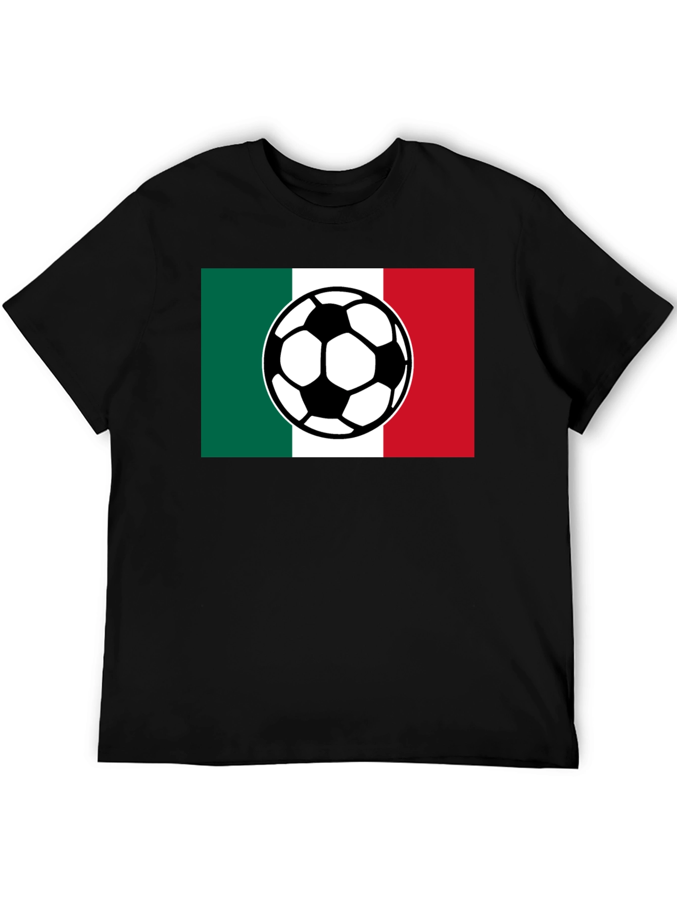 Mexico Flag Soccer Ball Graphic Tee