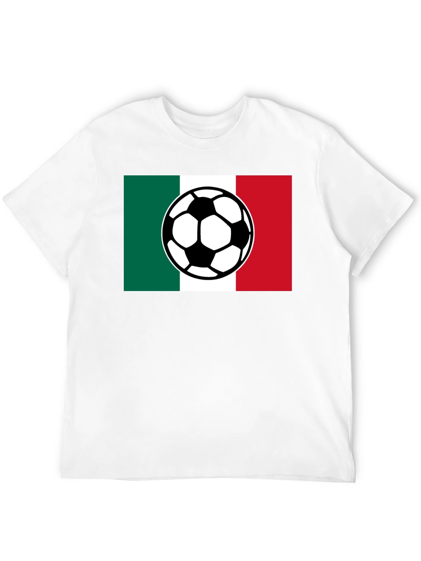 Mexico Flag Soccer Ball Graphic Tee