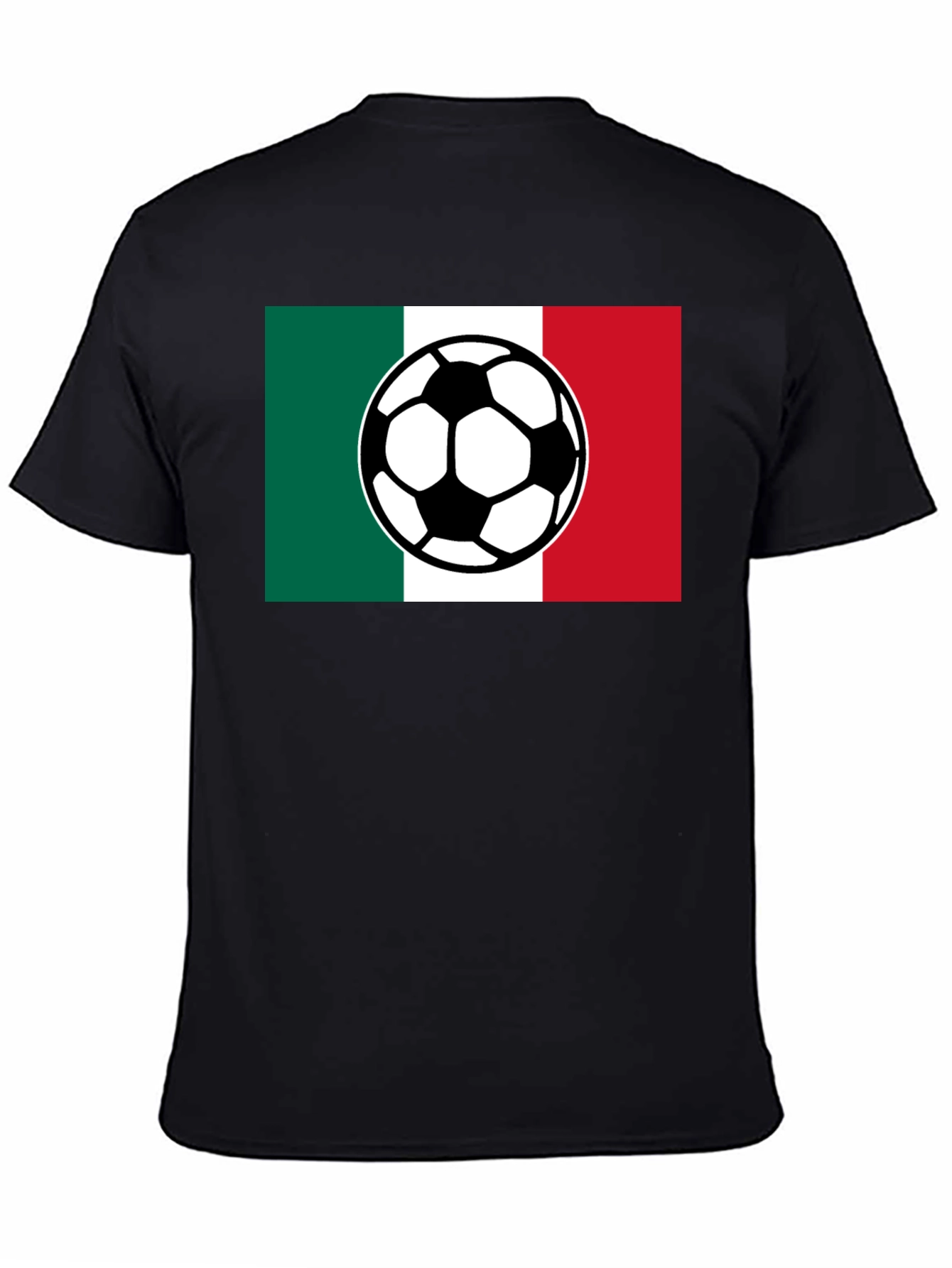 Mexico Flag Soccer Ball Graphic Tee