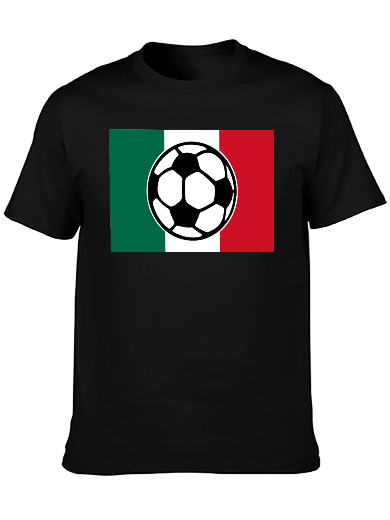 Mexico Flag Soccer Ball Graphic Tee