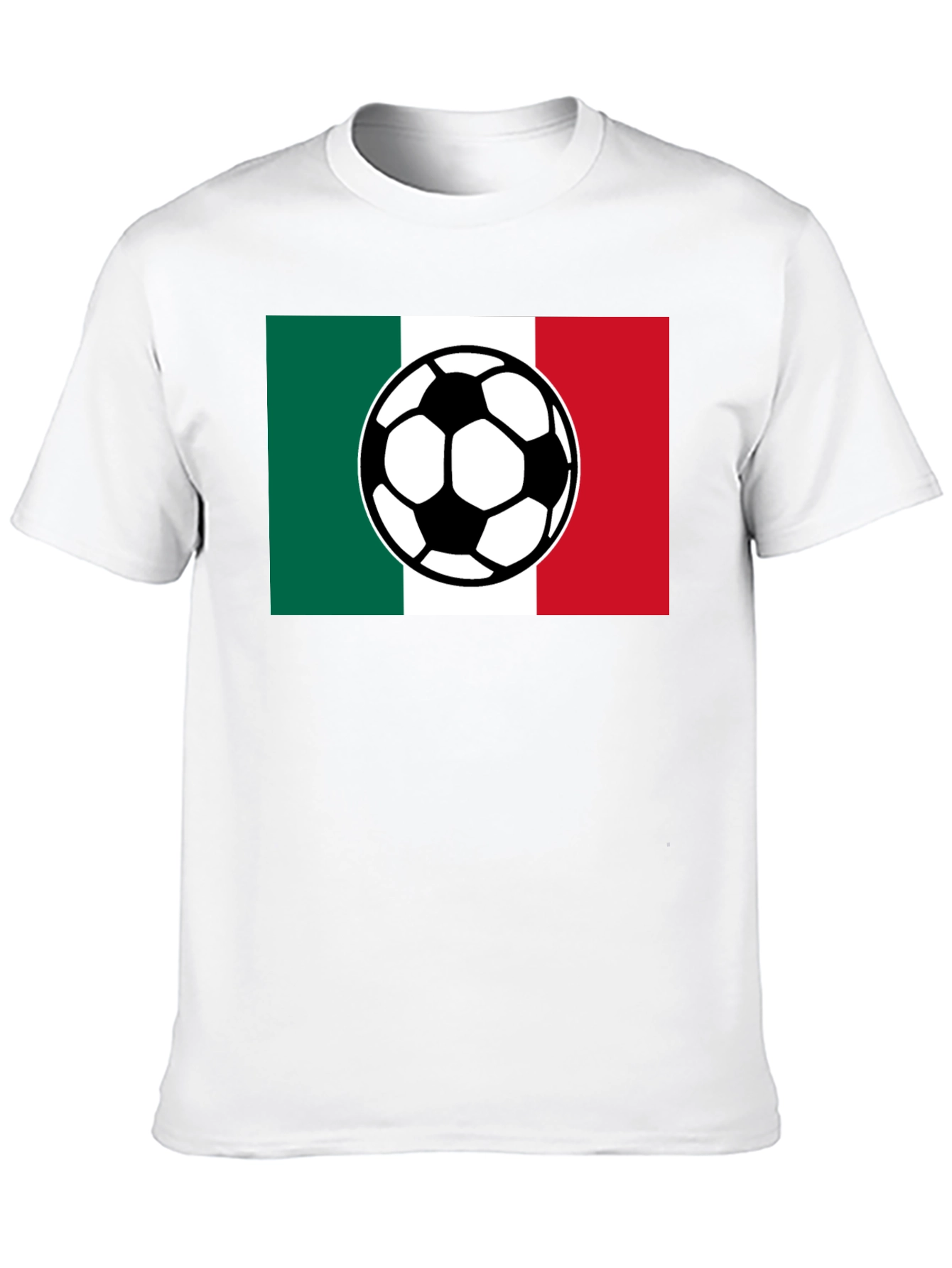 Mexico Flag Soccer Ball Graphic Tee