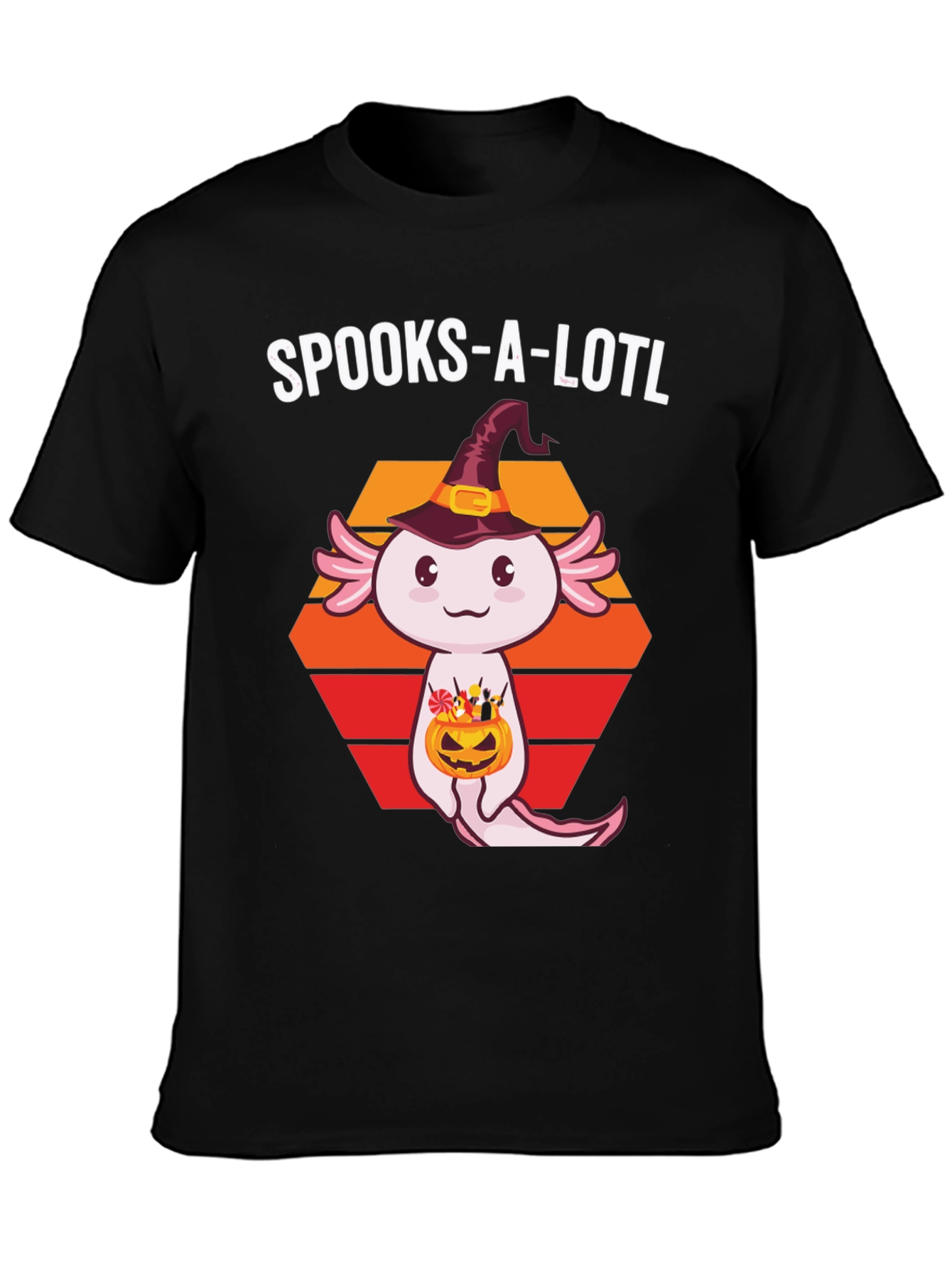 Spooks-A-Lotl Halloween Axolotl T-Shirt