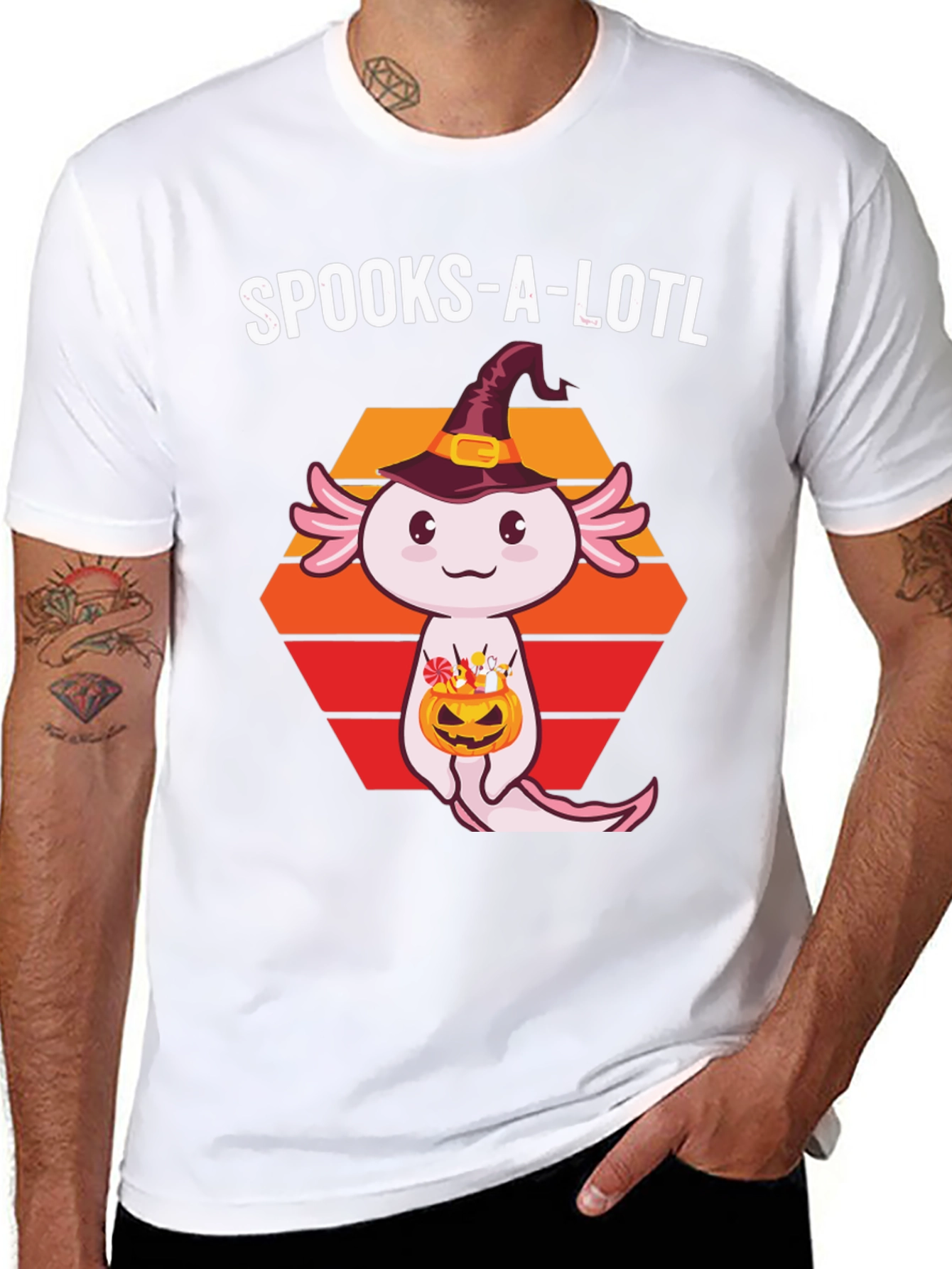 Spooks-A-Lotl Halloween Axolotl T-Shirt